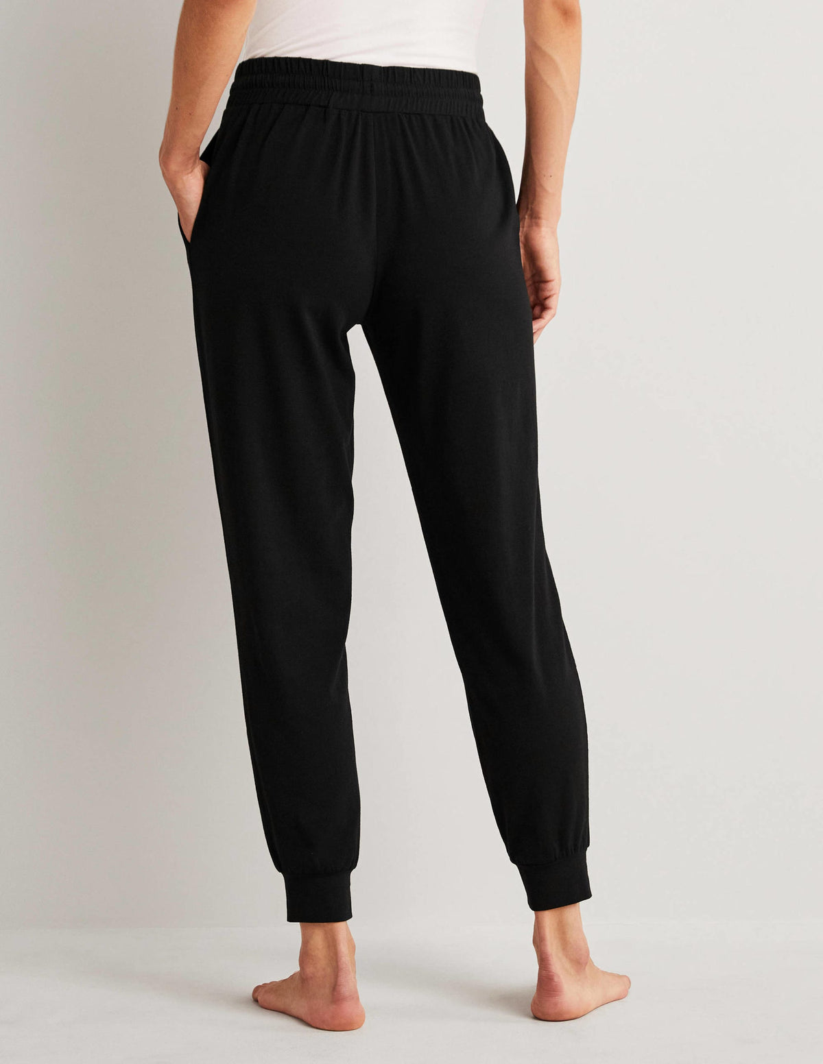 Jersey-Jogginghose mit Bündchen-Schwarz - Image 6