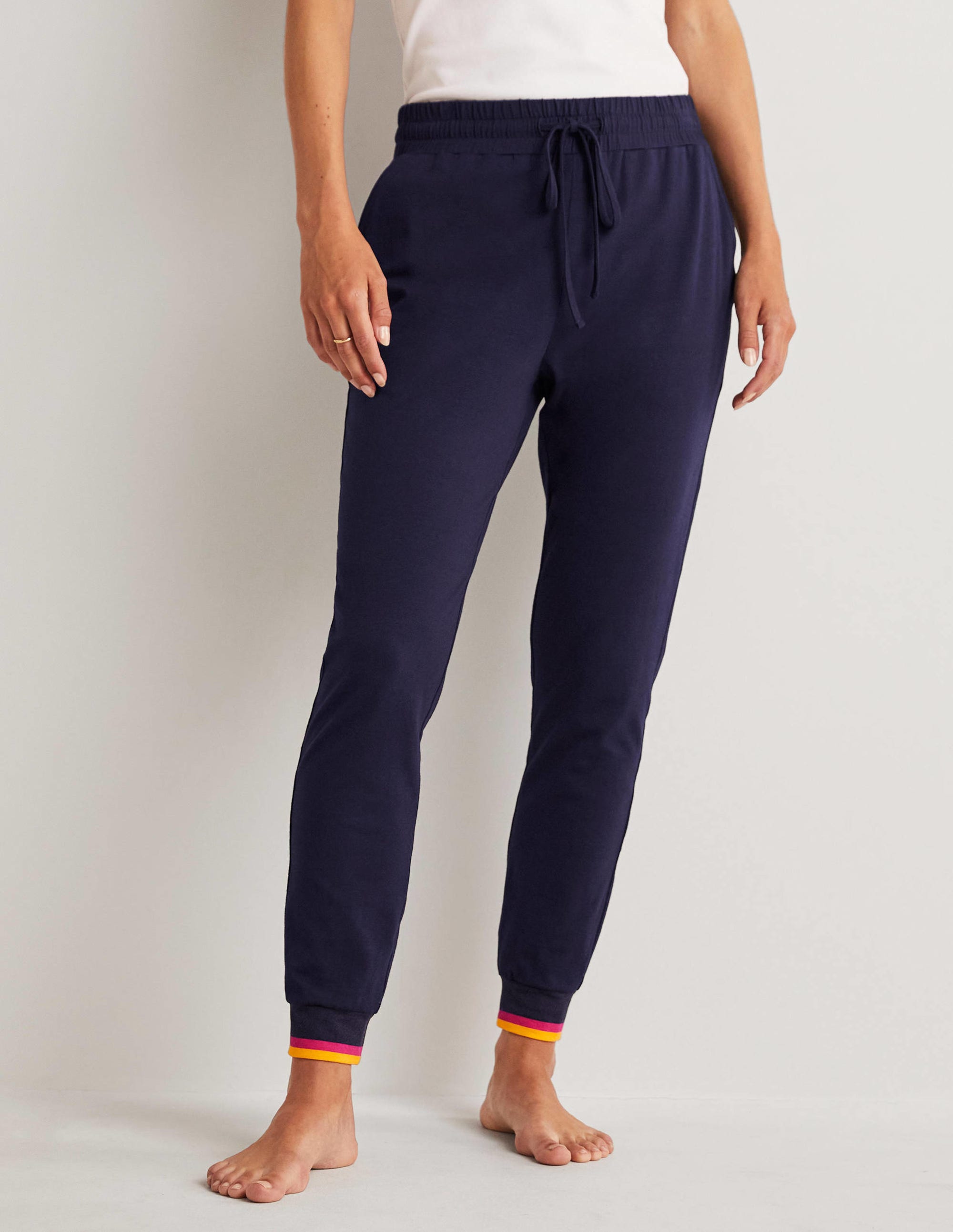 Jersey-Jogginghose mit Bündchen-Marineblau - Image 9