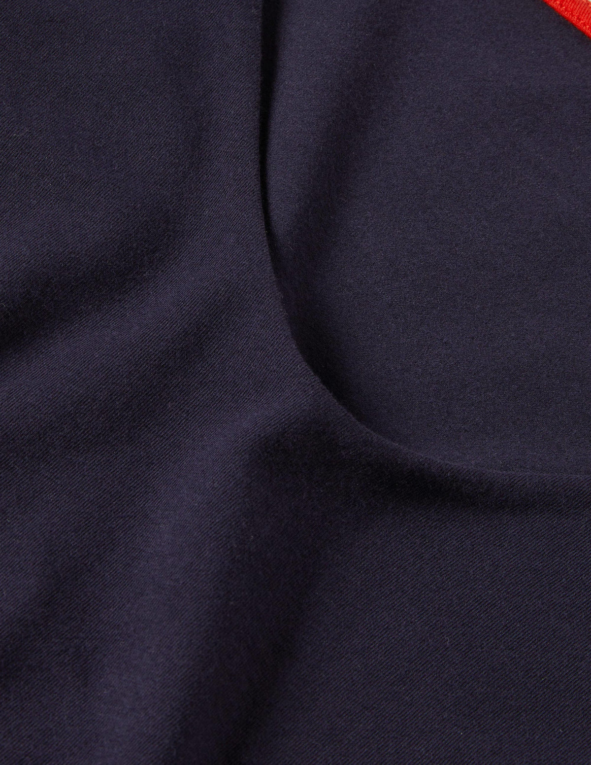 Doppellagiges Oberteil mit V-Ausschnitt-Marineblau-9