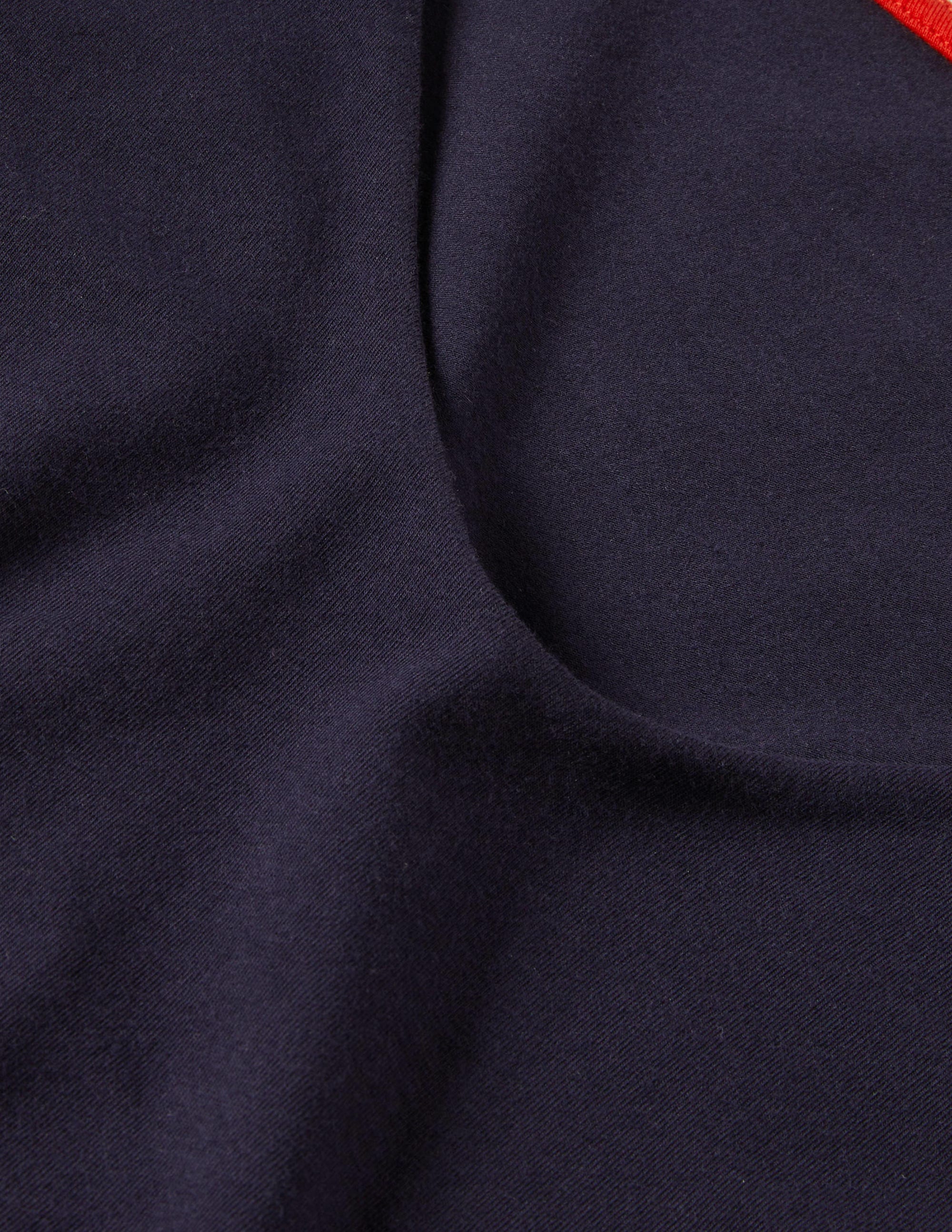Doppellagiges Oberteil mit V-Ausschnitt-Marineblau - Image 9