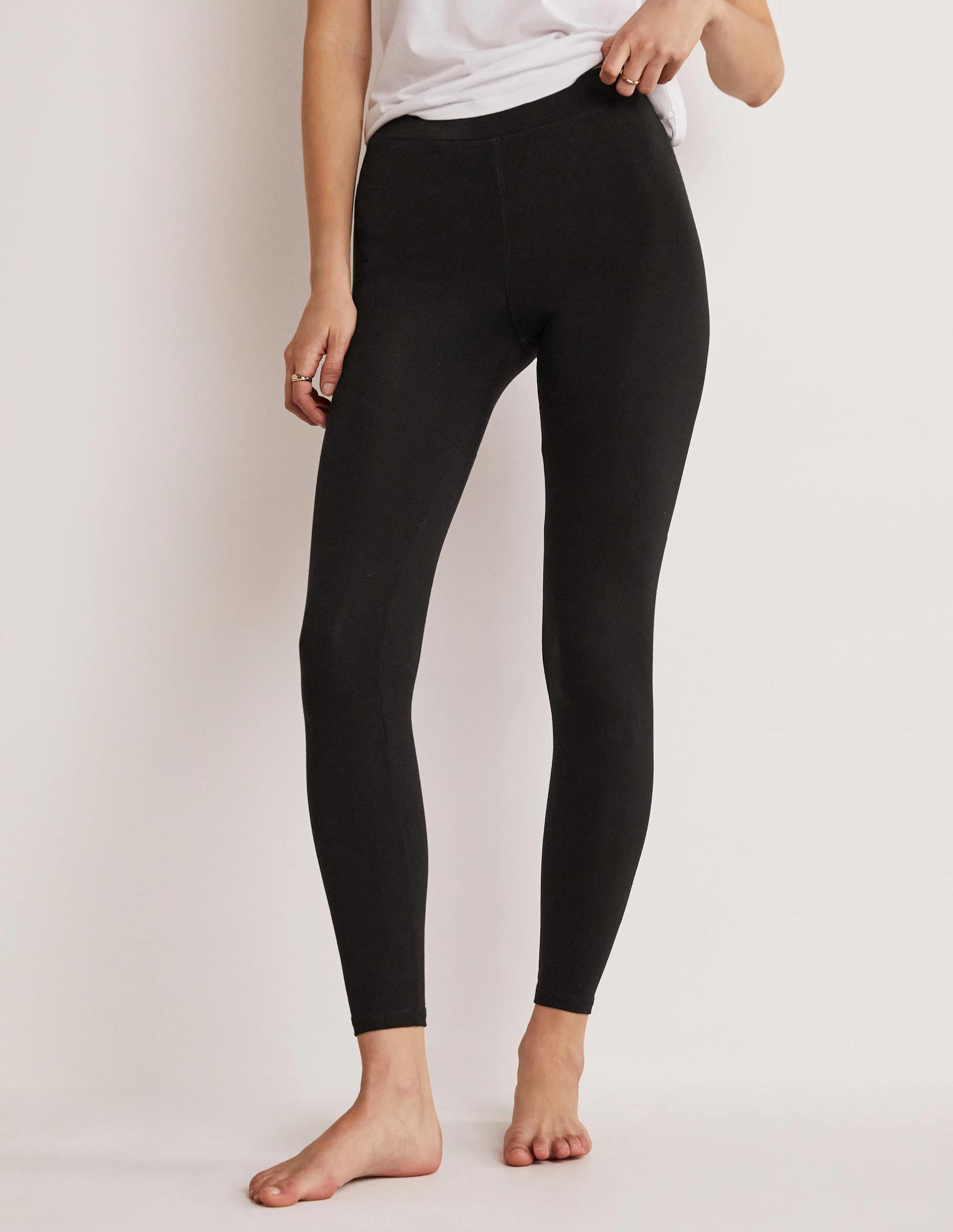 Jerseyleggings mit hoher Taille-Schwarz - Image 8