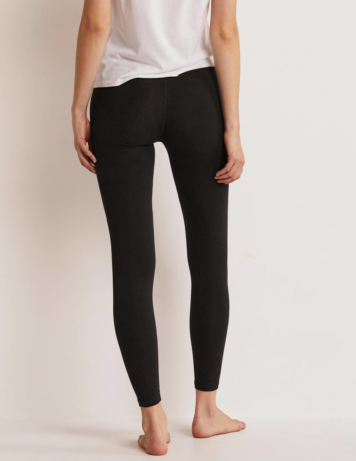 Jerseyleggings mit hoher Taille-Schwarz-3