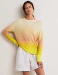 Pull Margot en cachemire-Dégradé rose/jaune