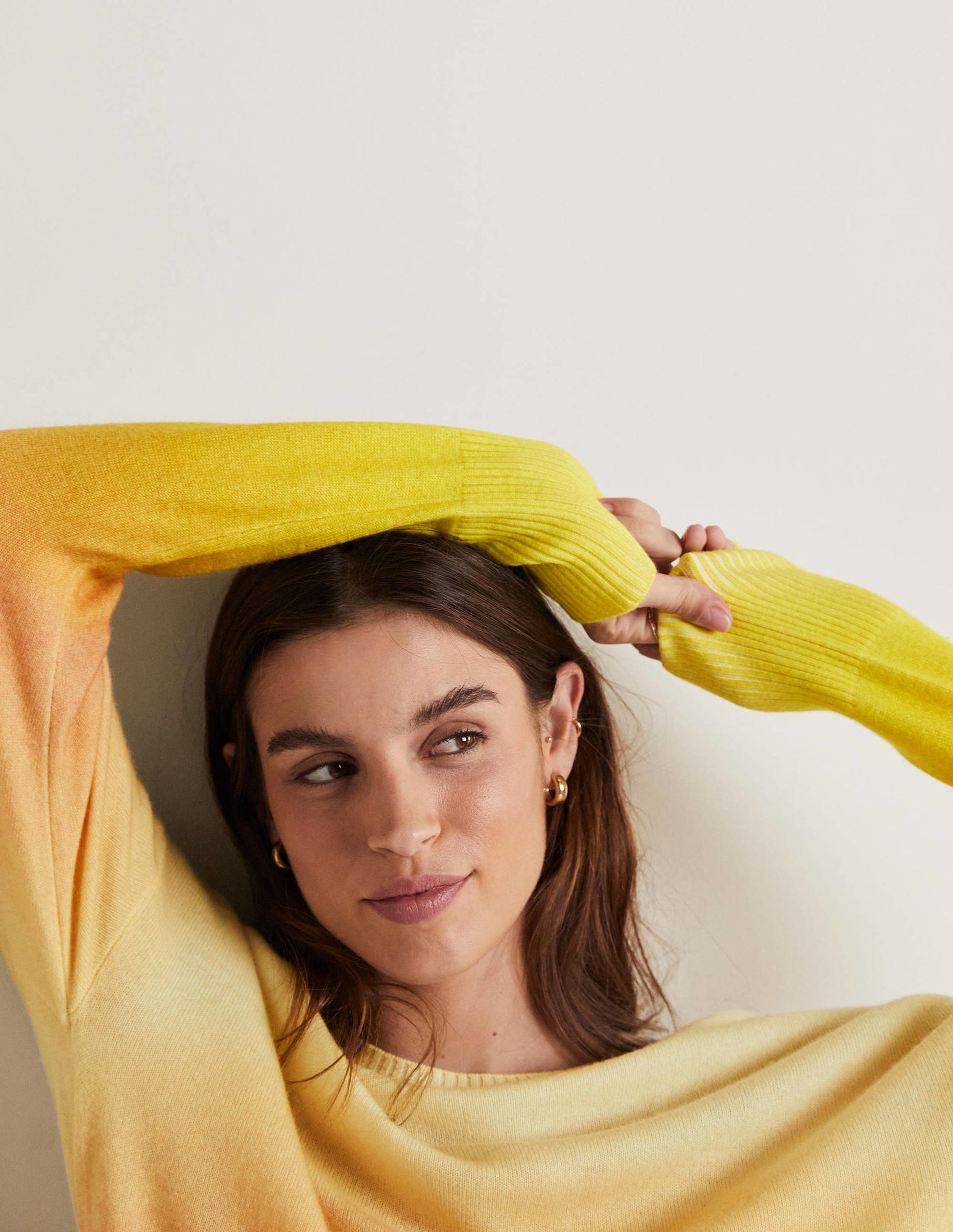 Pull Margot en cachemire-Dégradé rose/jaune-6