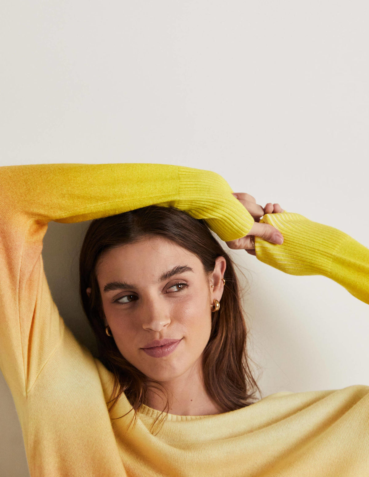 Pull Margot en cachemire-Dégradé rose/jaune - Image 6