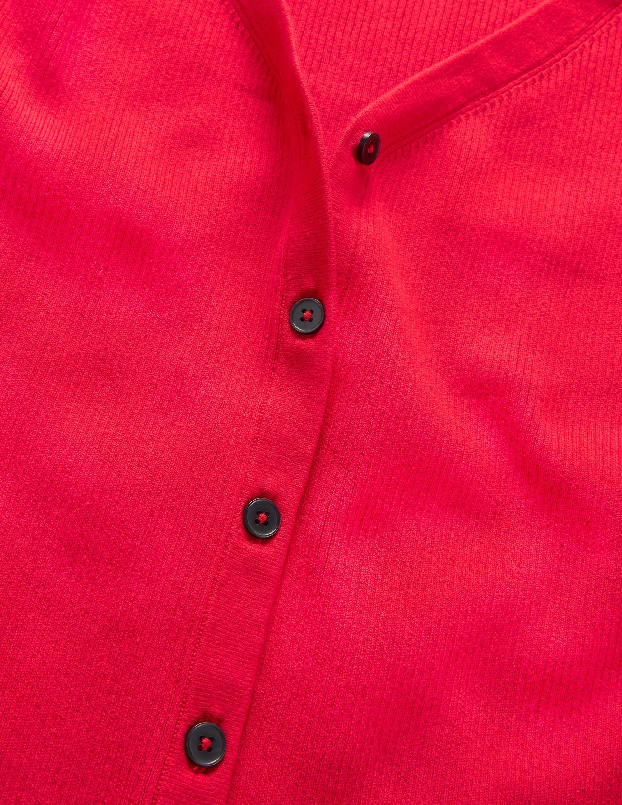 Gerippter Cardigan mit Herzausschnitt-Erdbeerkuchenrot - Image 6