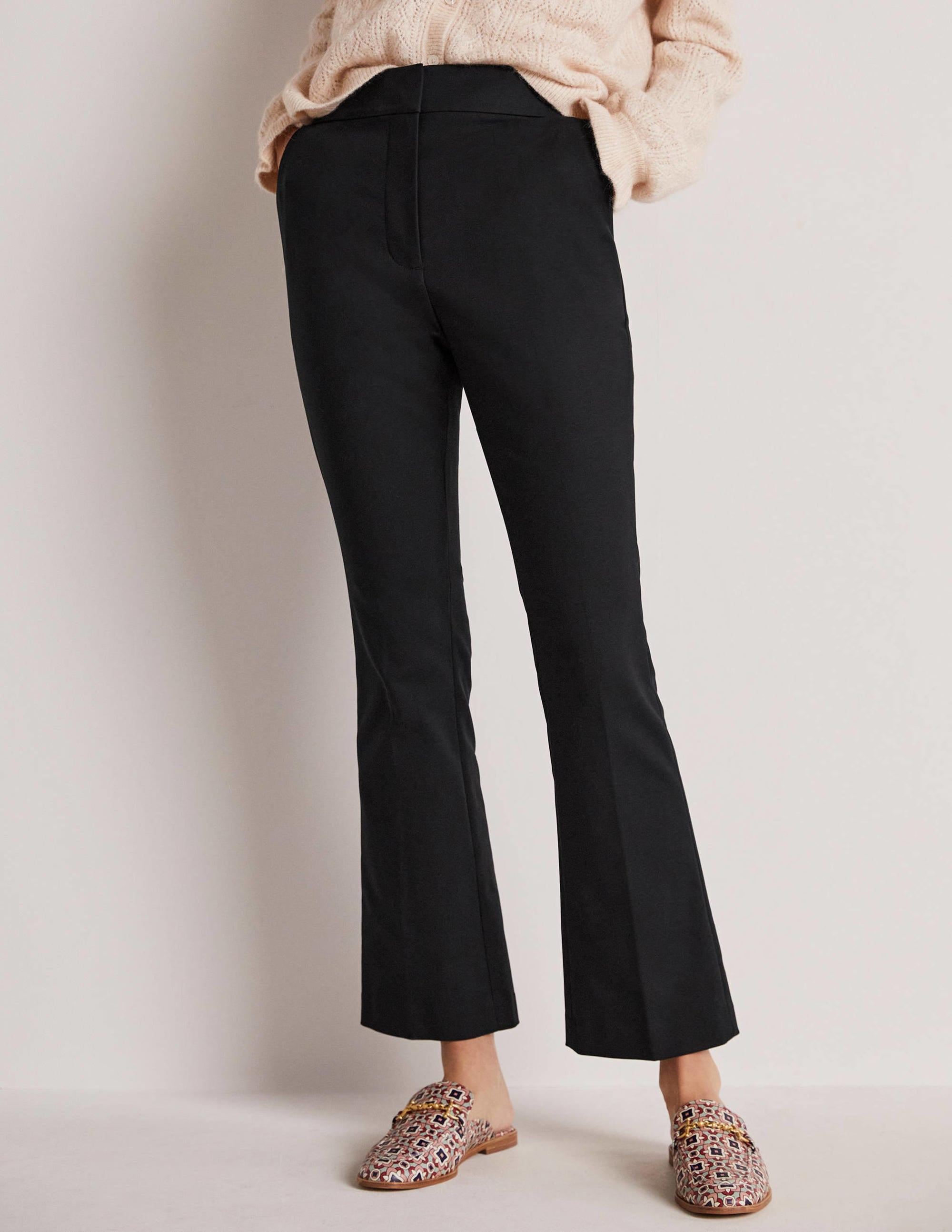 Ausgestellte 7/8-Hose-Schwarz - Image 10