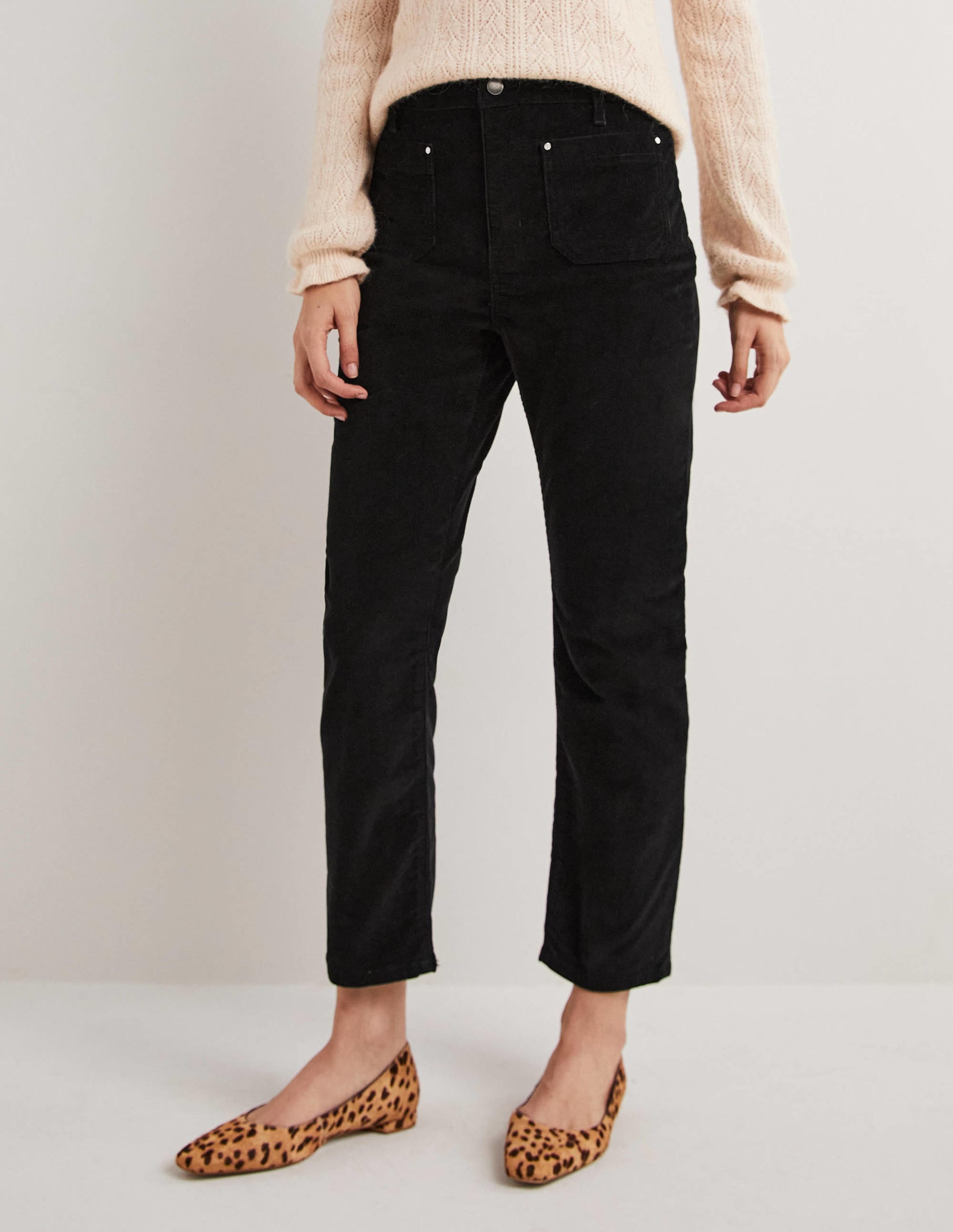 Cord-Jeans mit geradem Bein-Schwarz - Image 4