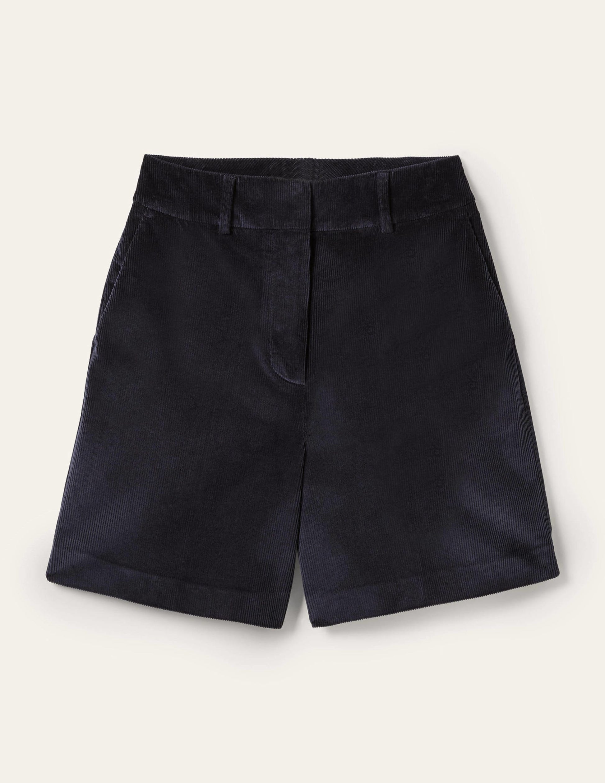 Shorts mit hoher Taille-Marineblau-11
