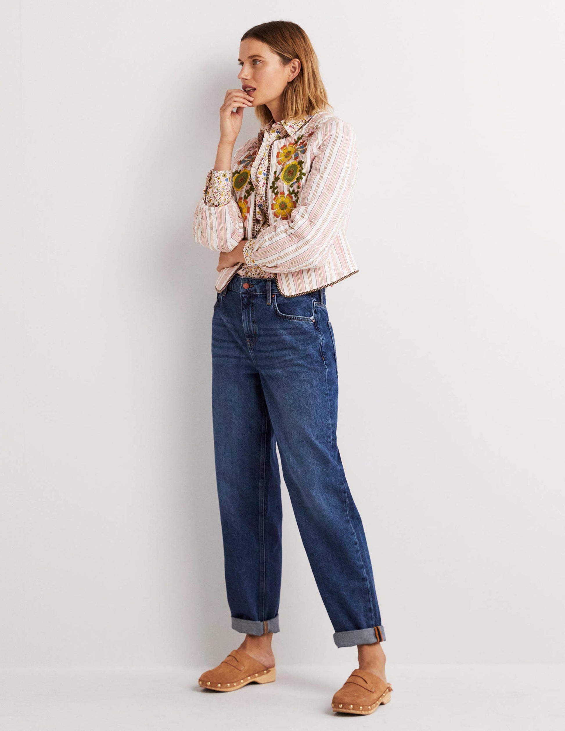 Boyfriend-Jeans-Mittleres Vintageblau-1