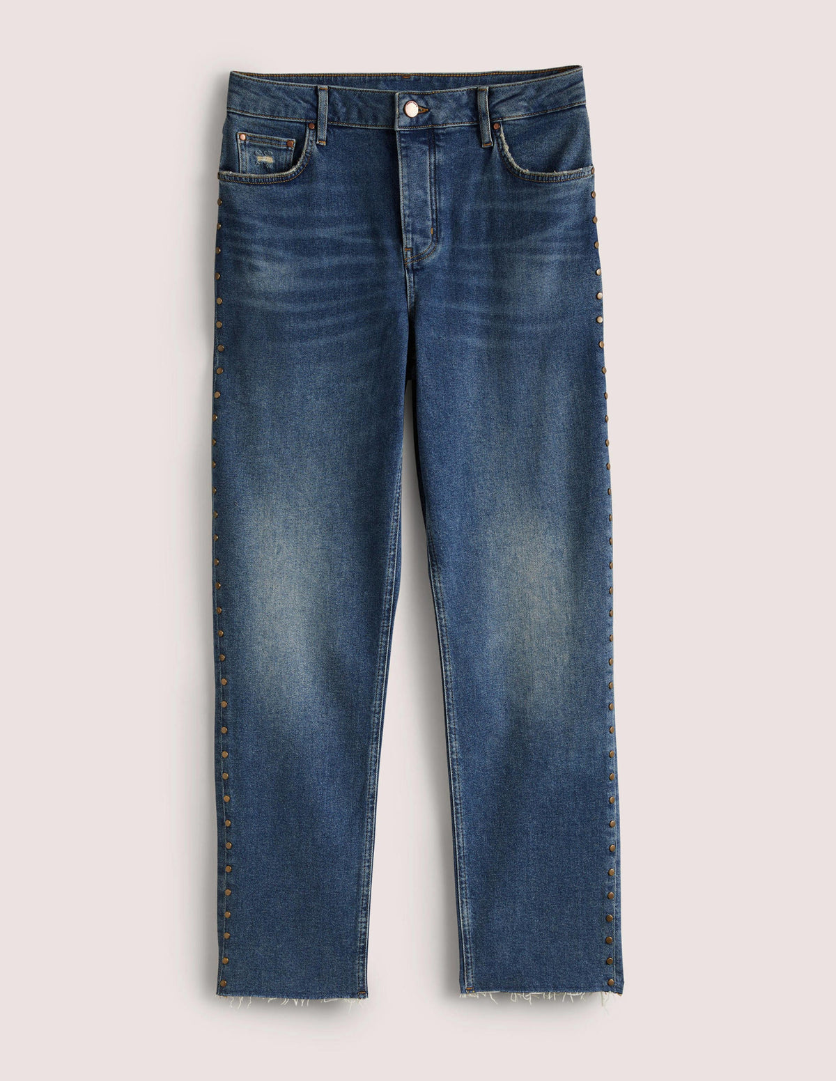 Lockere Jeans mit geradem Bein und Nieten-Mittleres Vintageblau, Nieten - Image 6