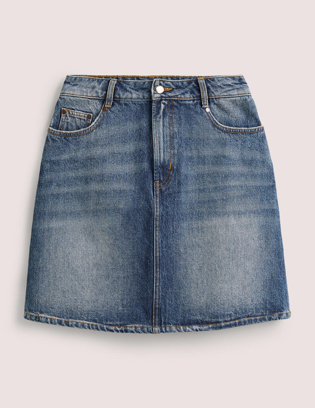 Authentischer Minirock aus Denim-Grün, Denim-5