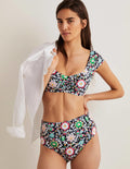 Bas de bikini taille haute-Multi, motif Enchanting Twig