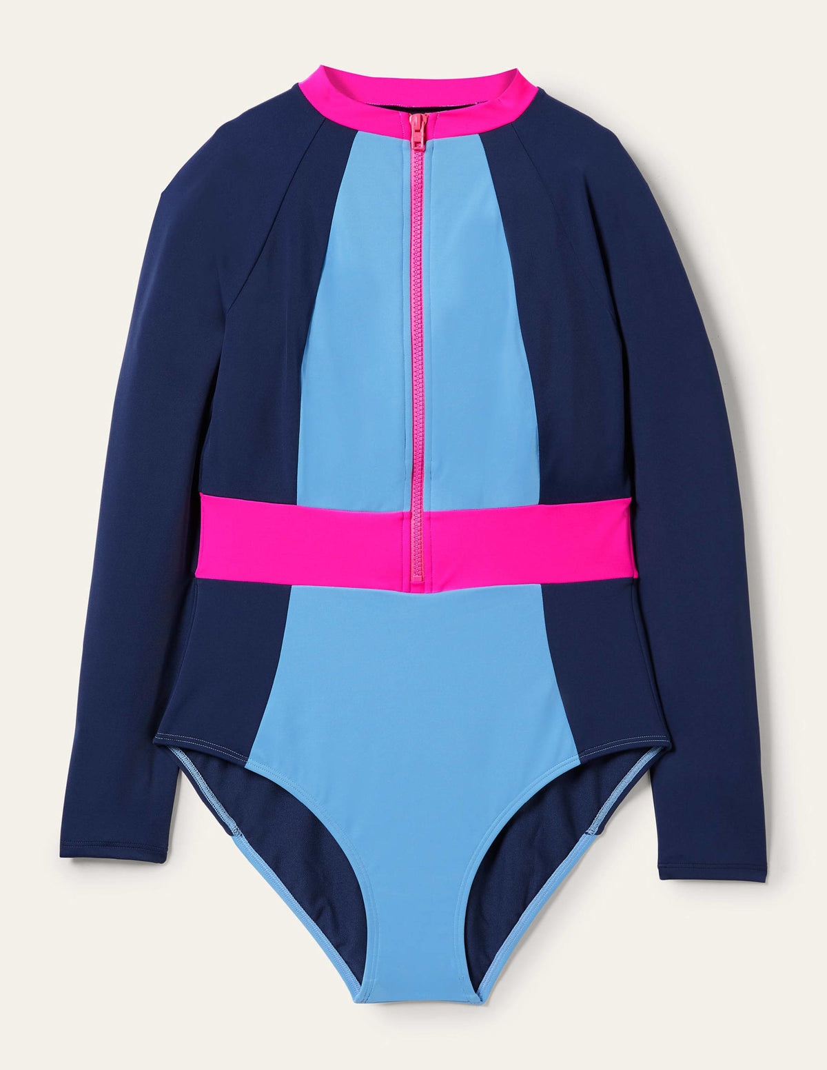 Maillot de bain Capri zippé à manches longues-Colourblock horizon - Image 10
