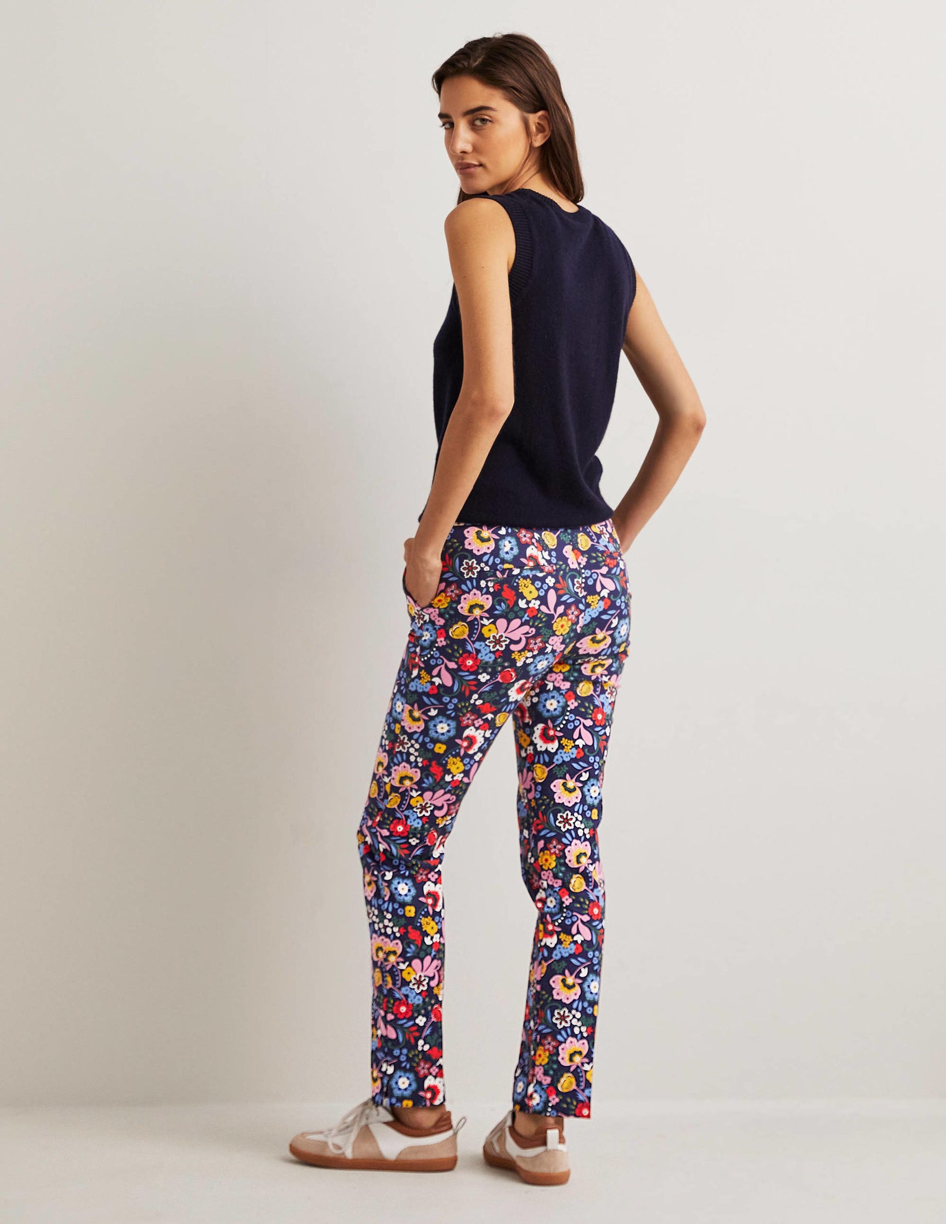 Richmond 7/8-Hose-Navy, Hübsches Paradiesmuster-3