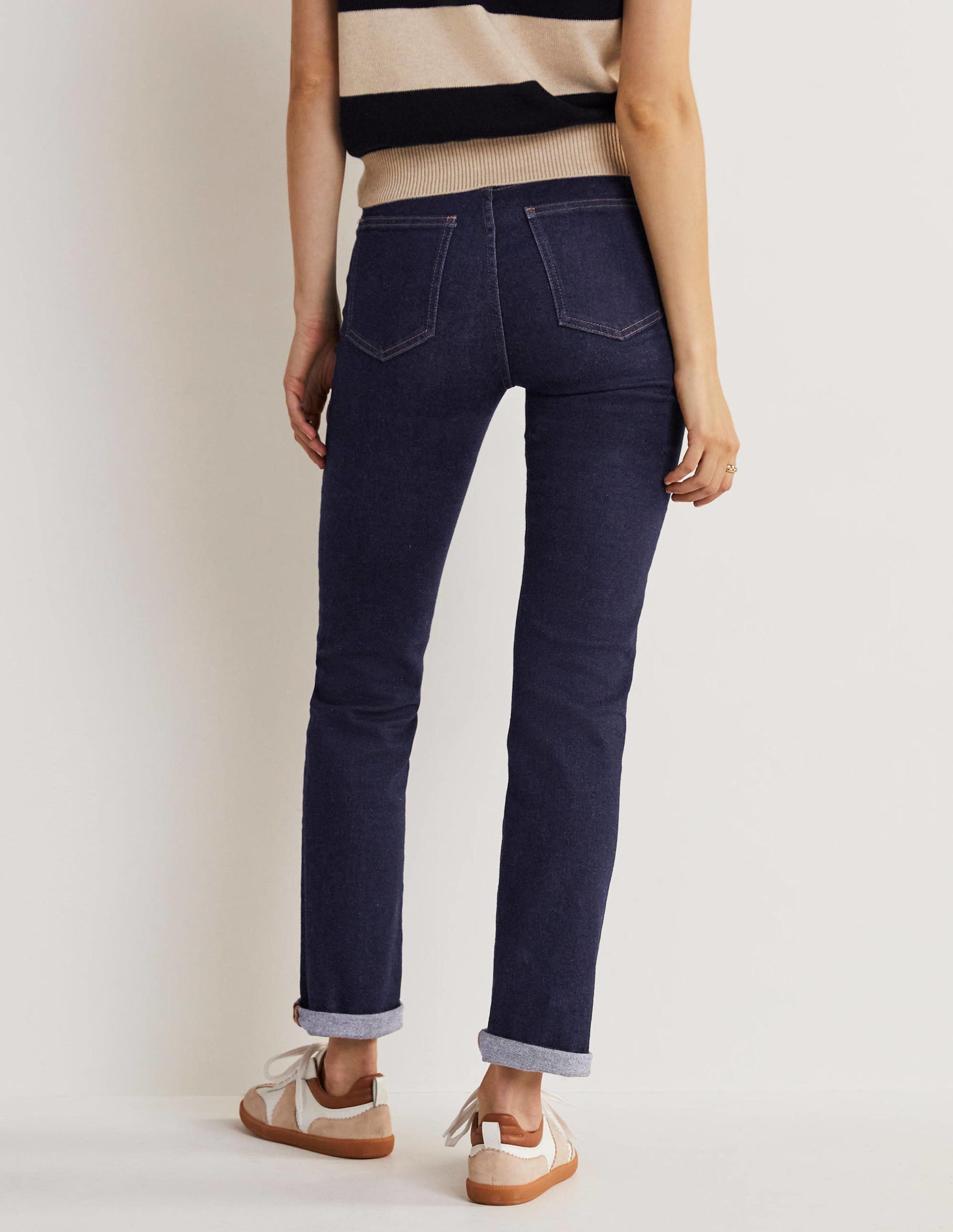 Schmale Jeans mit geradem Bein-Indigoblau-8