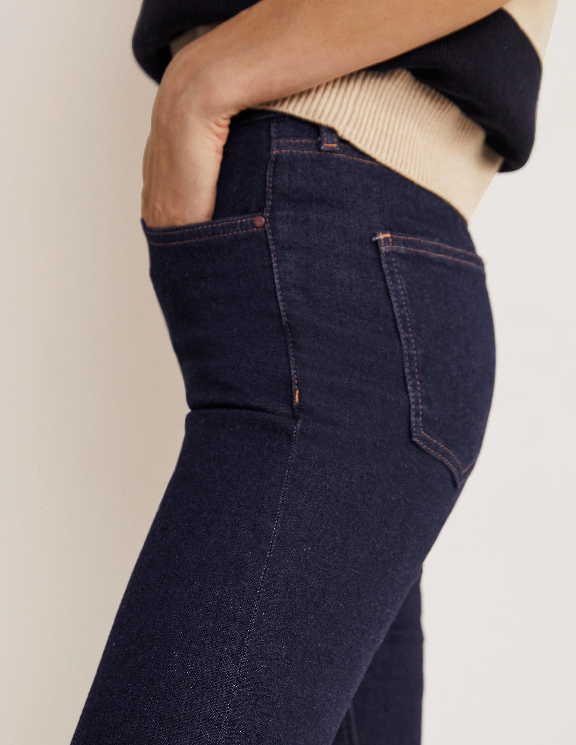 Schmale Jeans mit geradem Bein-Indigoblau-10