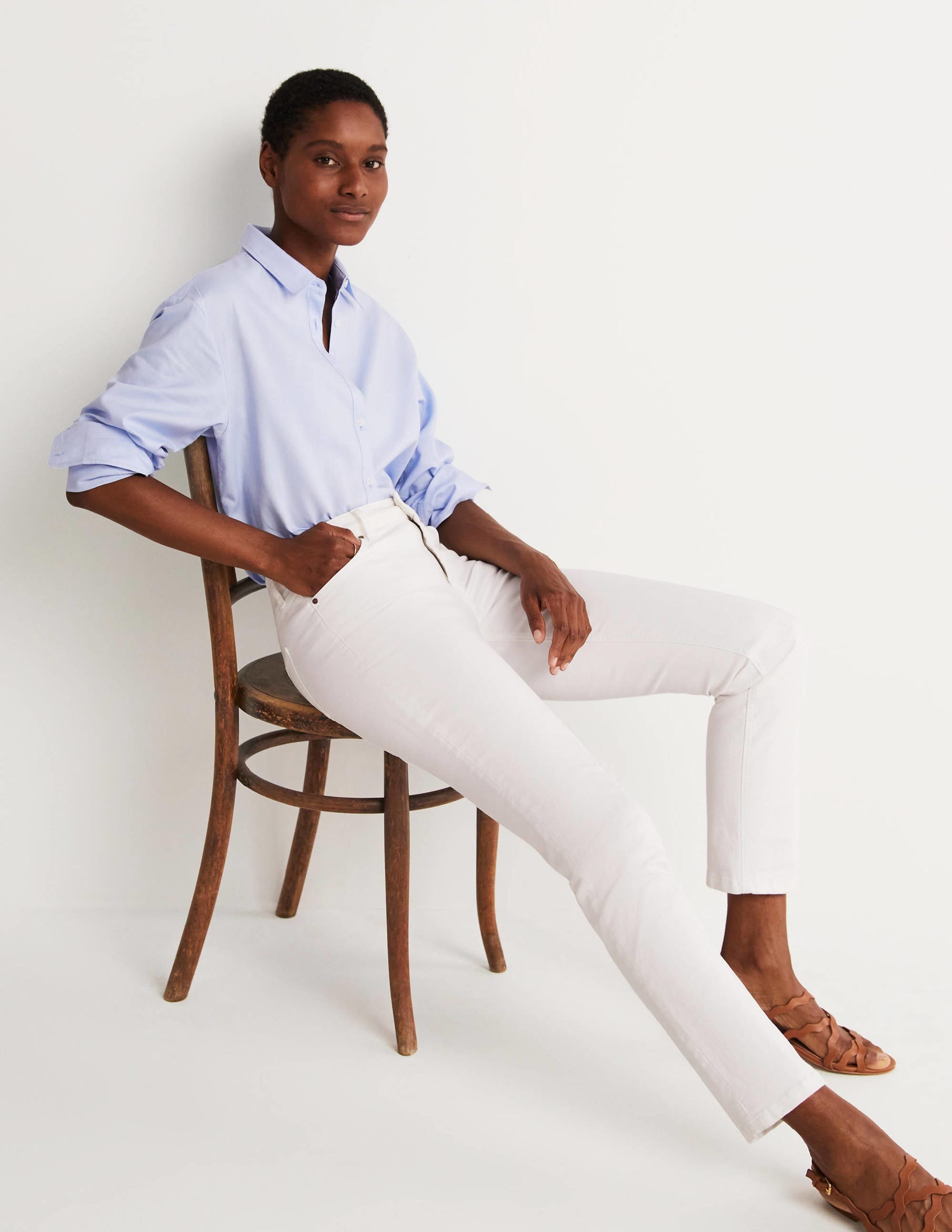 Schmale Jeans mit geradem Bein-Weiß - Image 10