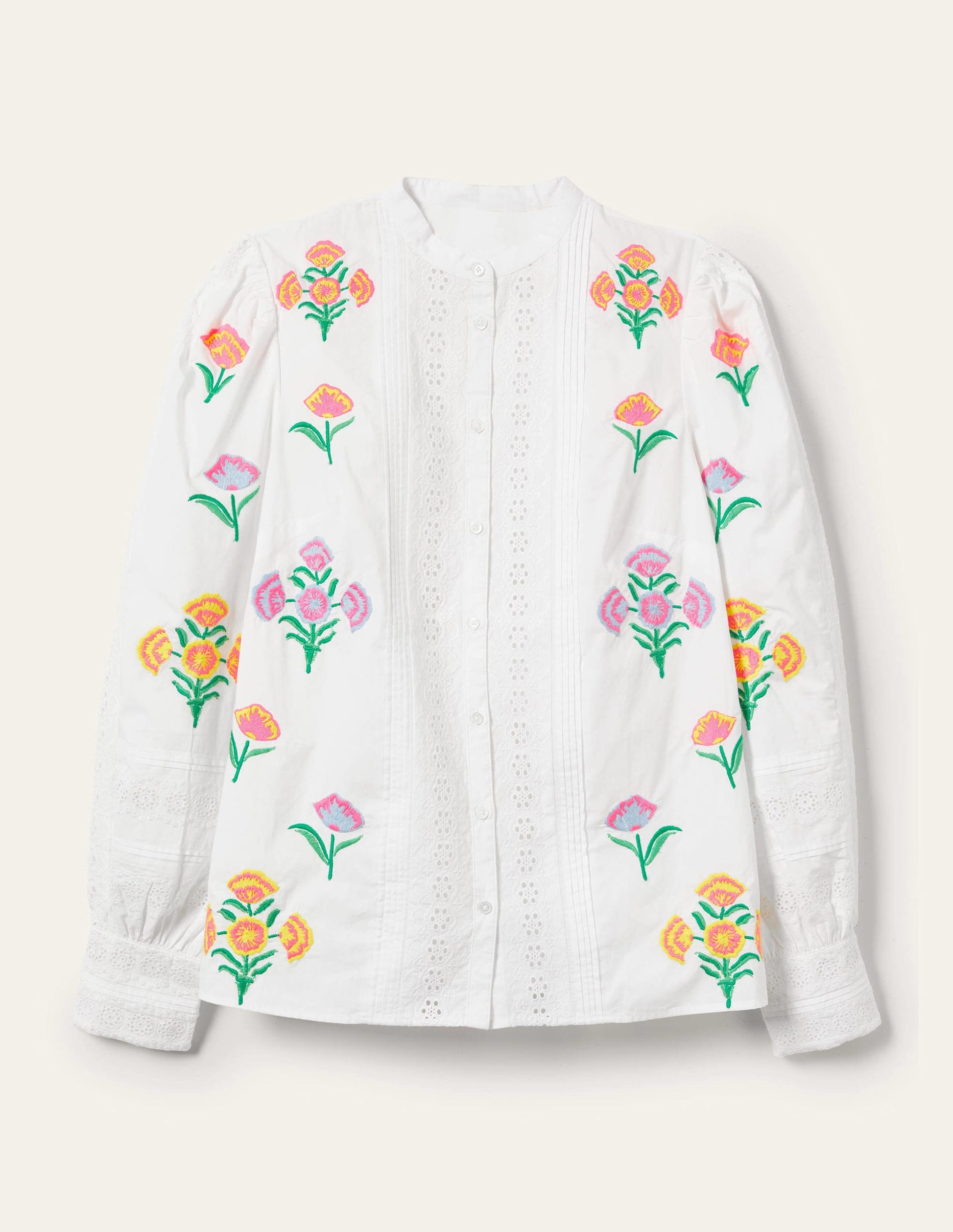 Julianne Bestickte Bluse-Naturweiß, Stickerei-11