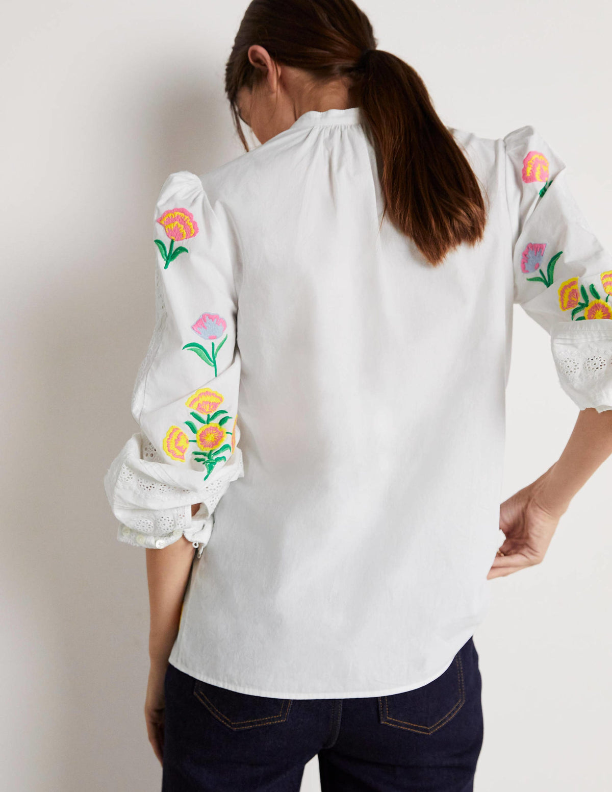 Julianne Bestickte Bluse-Naturweiß, Stickerei - Image 4