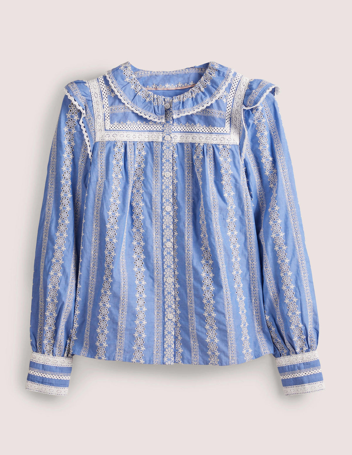 Bluse mit Häkelborte-Faux-Uni - Image 7