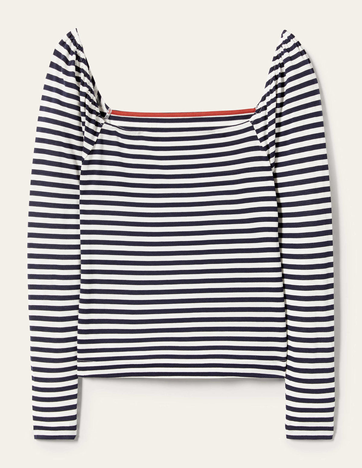 Square Neck Jersey Top-Navy - Image 9