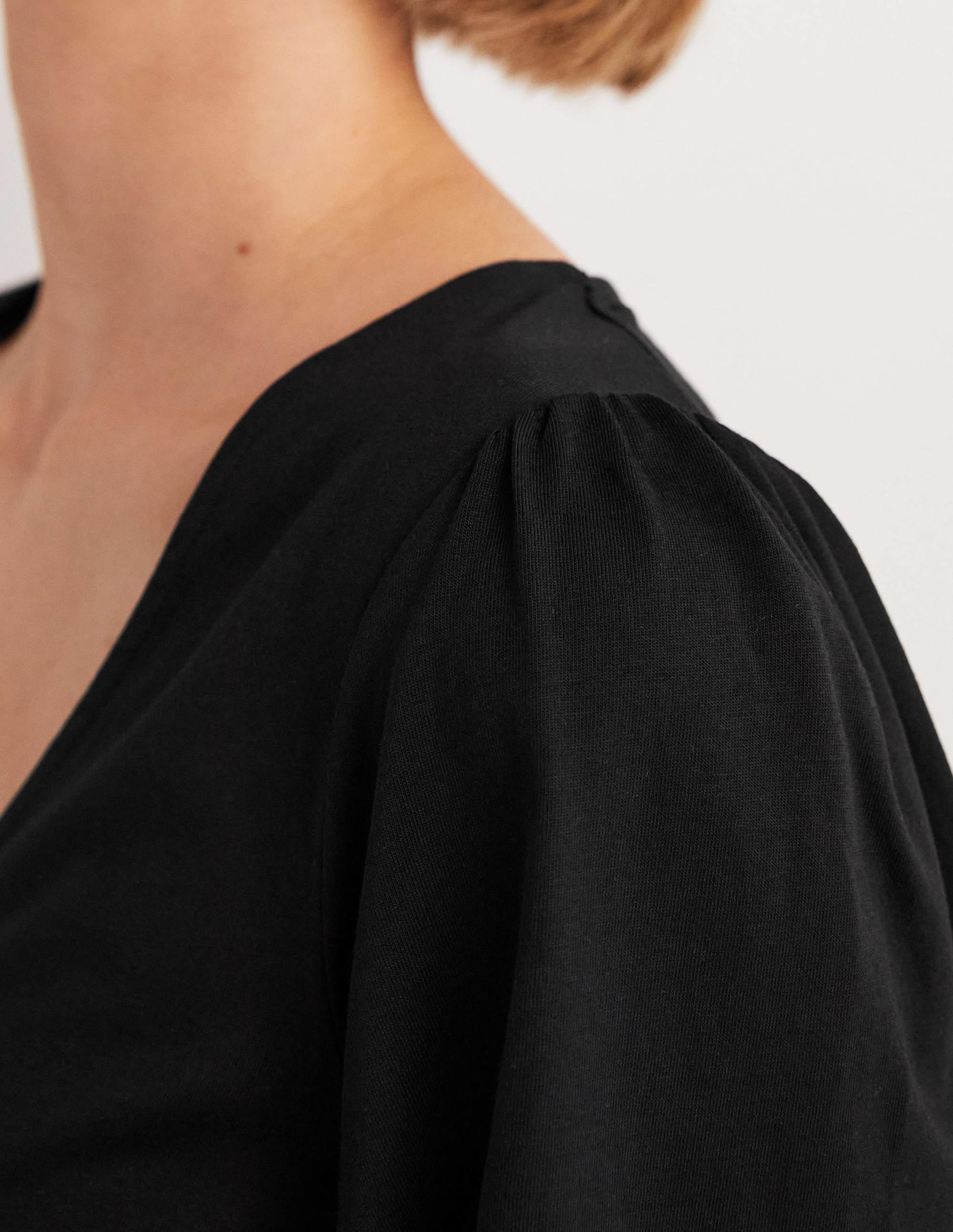 Supersoft Flutter Sleeve Top-Black - Image 2