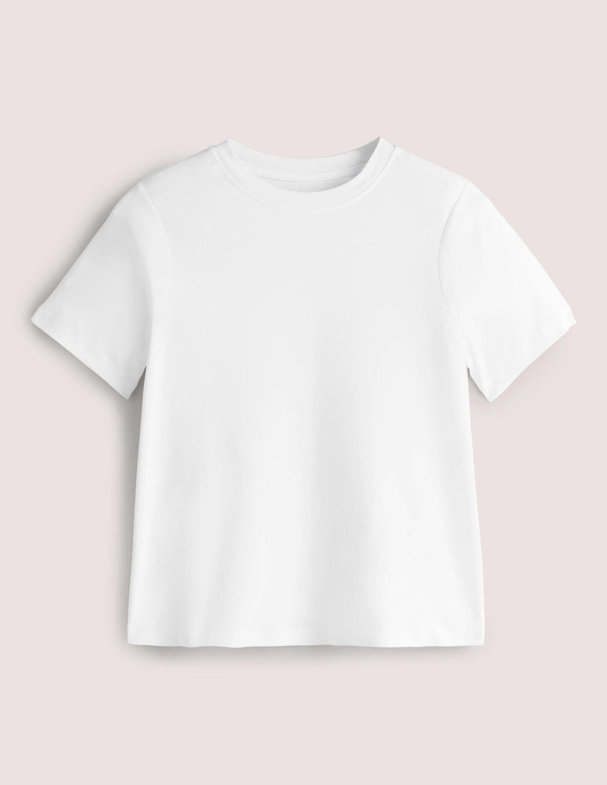 T-shirt col rond en coton-Blanc-5