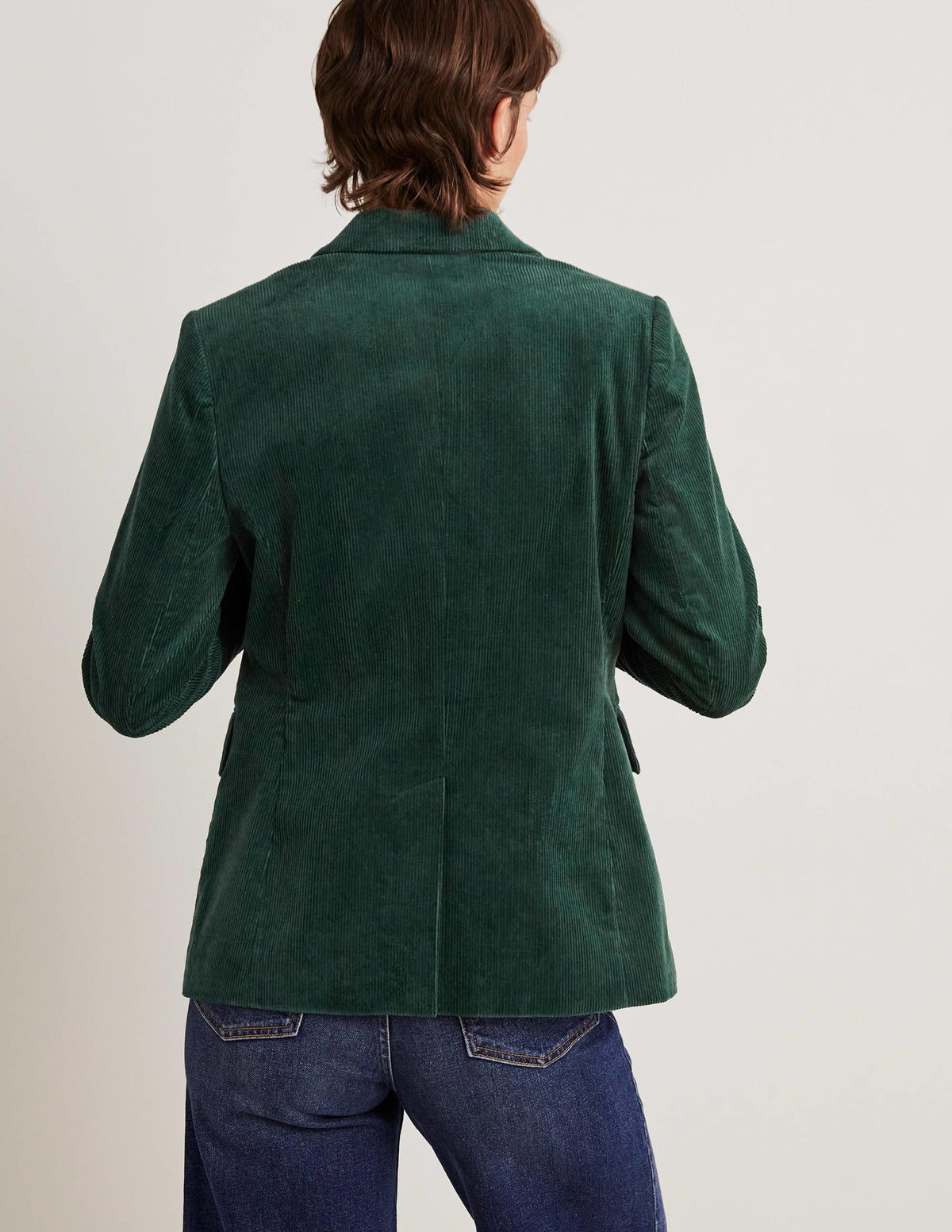Figurbetonter Cord-Blazer-Trekking-Grün - Image 3