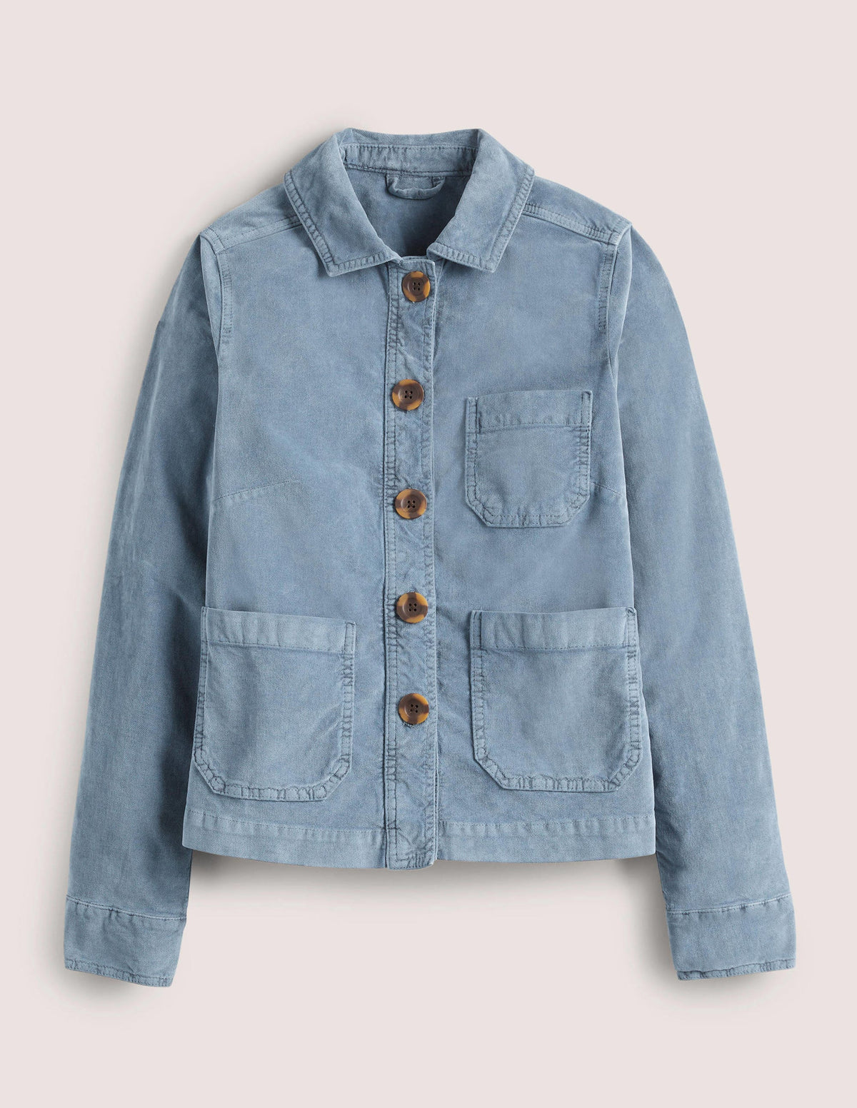 Robuste Jacke aus Samt-Offiziersblau, Samt - Image 5