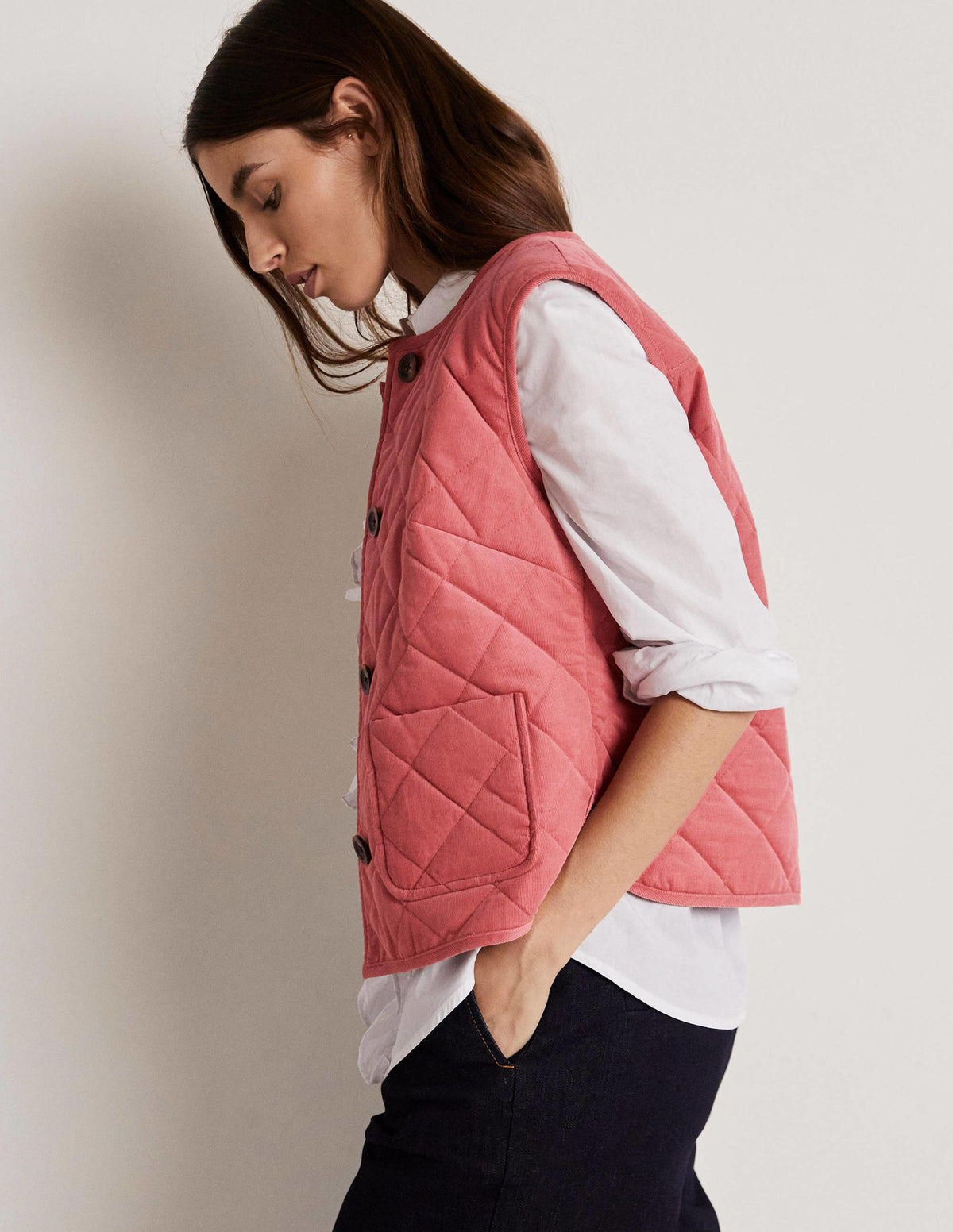 Veste sans manches matelassée-Rouge ancien - Image 8