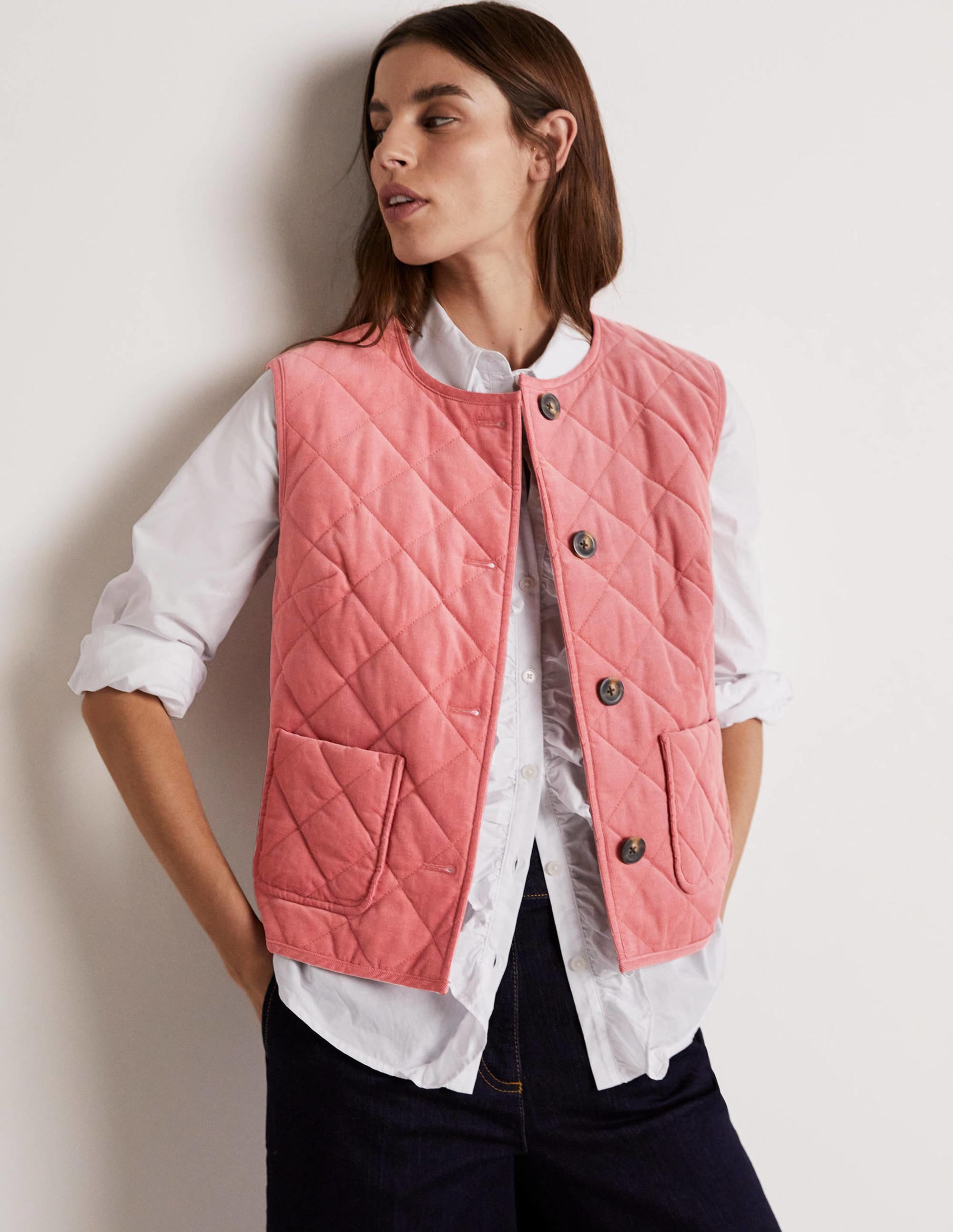 Veste sans manches matelassée-Rouge ancien - Image 1