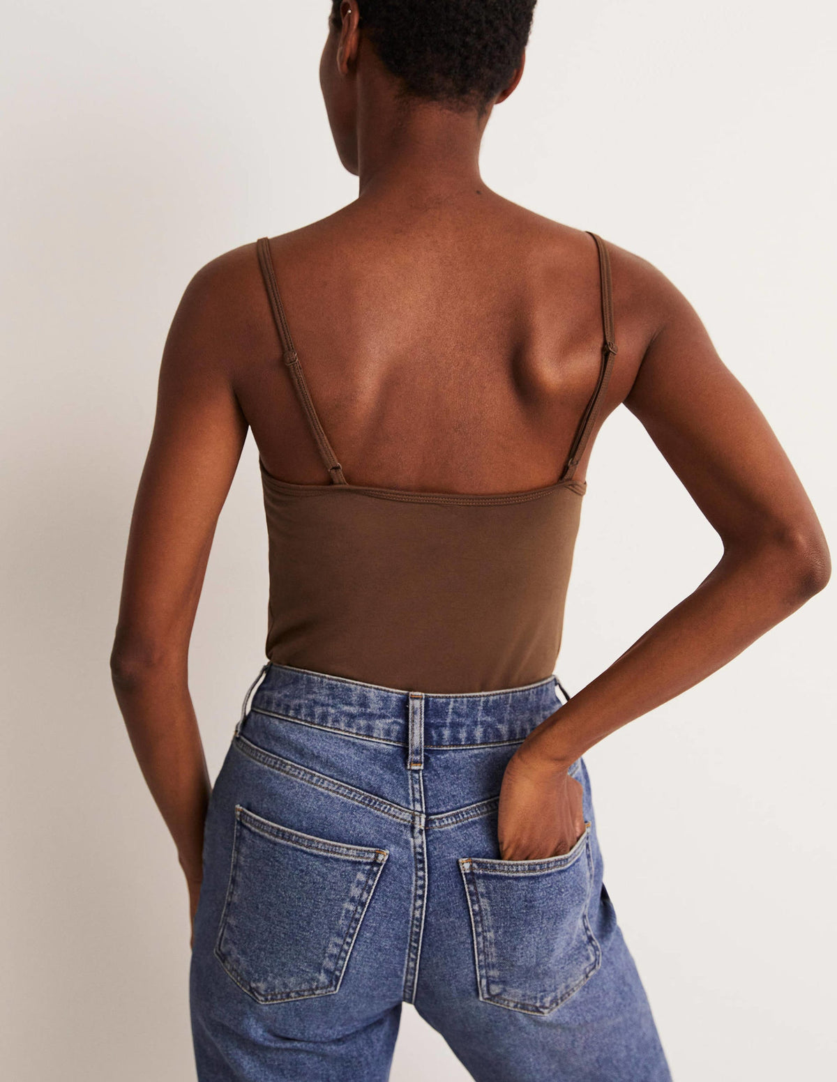 Plain Cami Top-Deep Brown-7