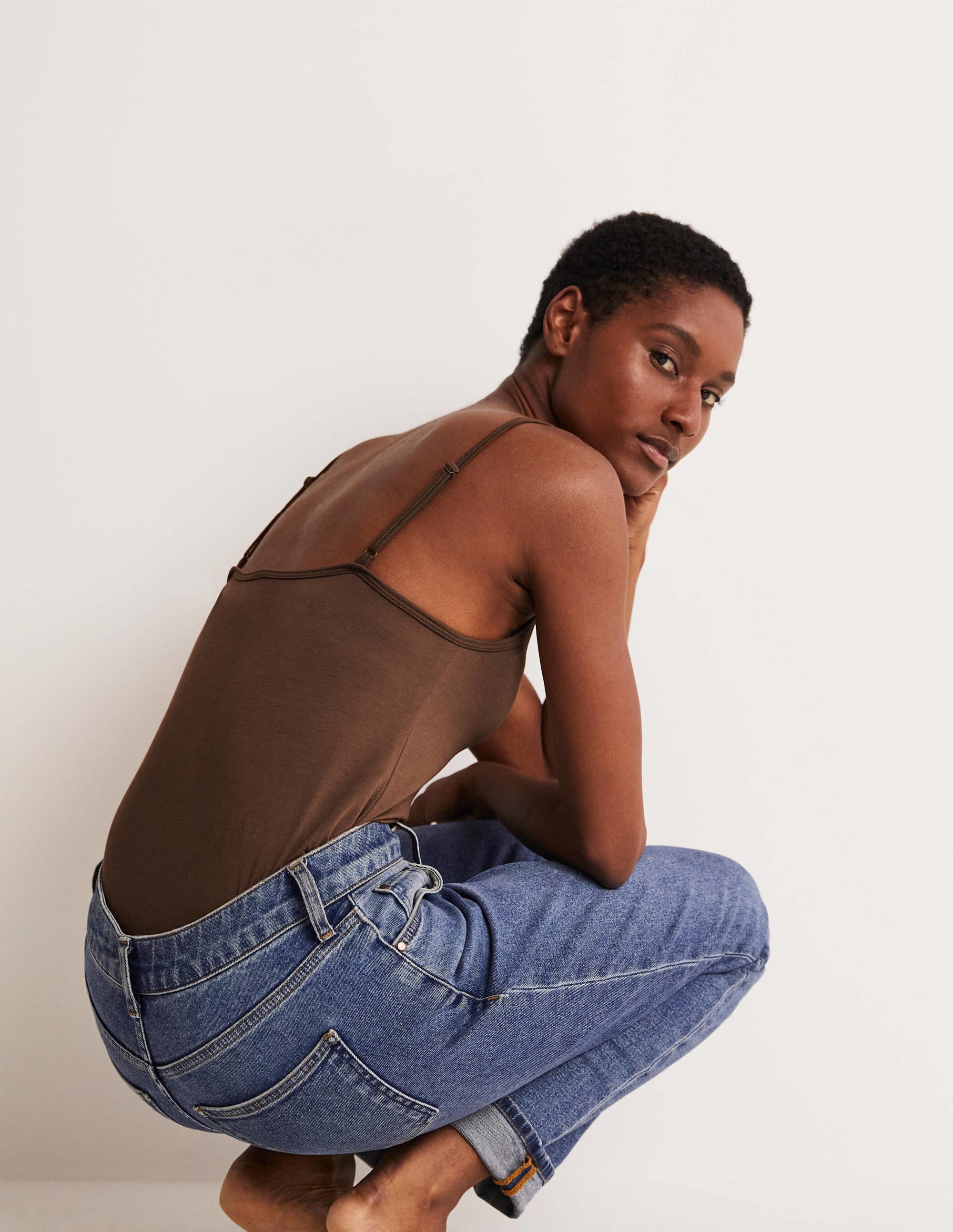 Schlichtes Camisole-Oberteil-Mittelbraun - Image 7