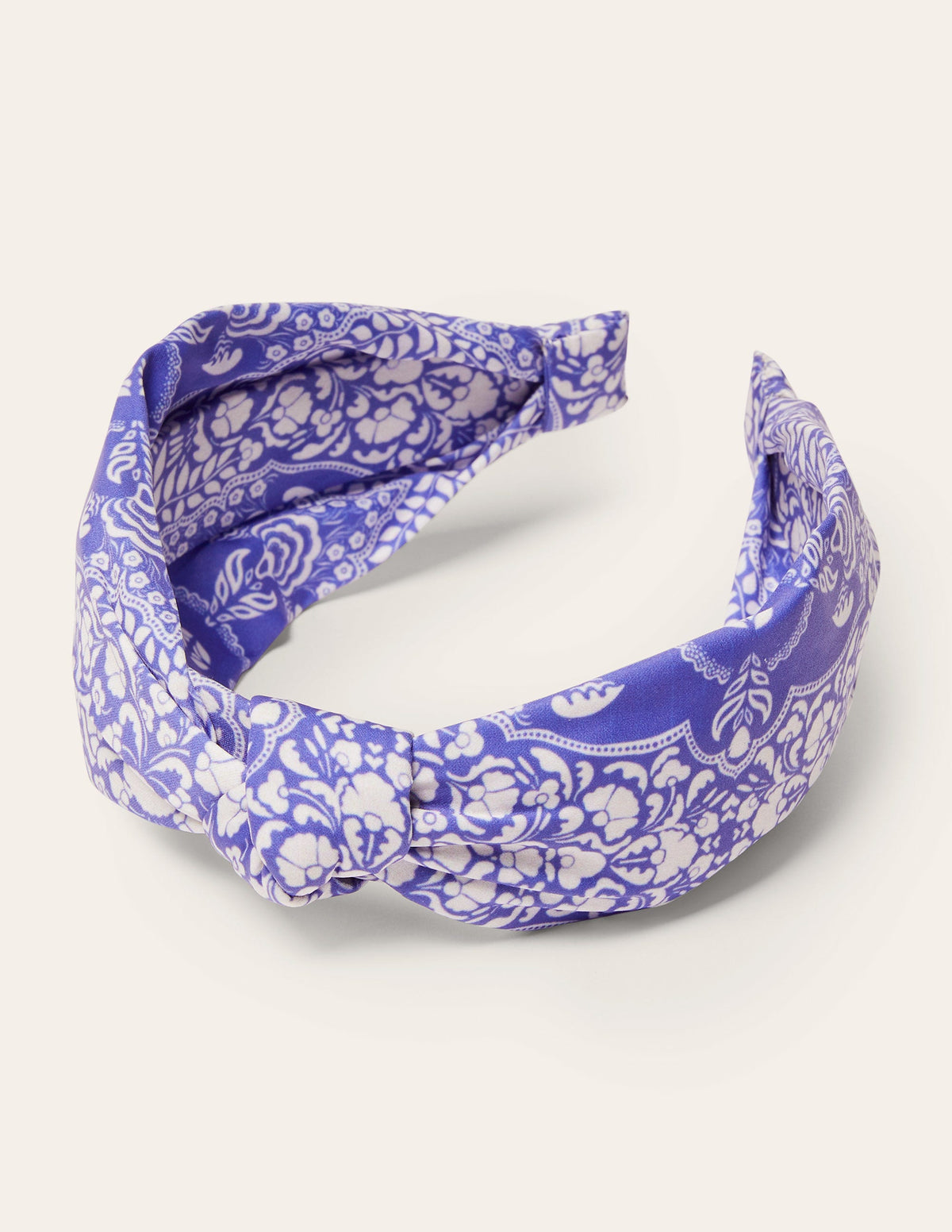 Haarband mit Knoten-Glockenblumenblau, Blumenmuster - Image 3