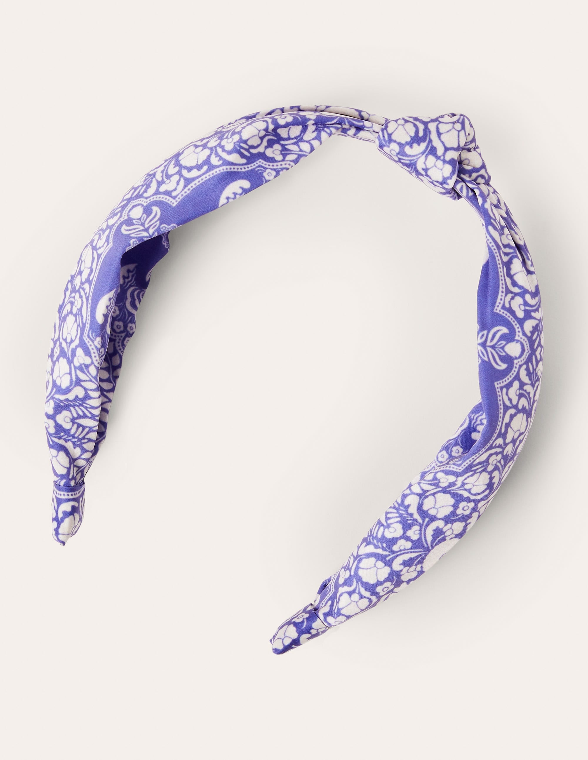 Haarband mit Knoten-Glockenblumenblau, Blumenmuster - Image 4