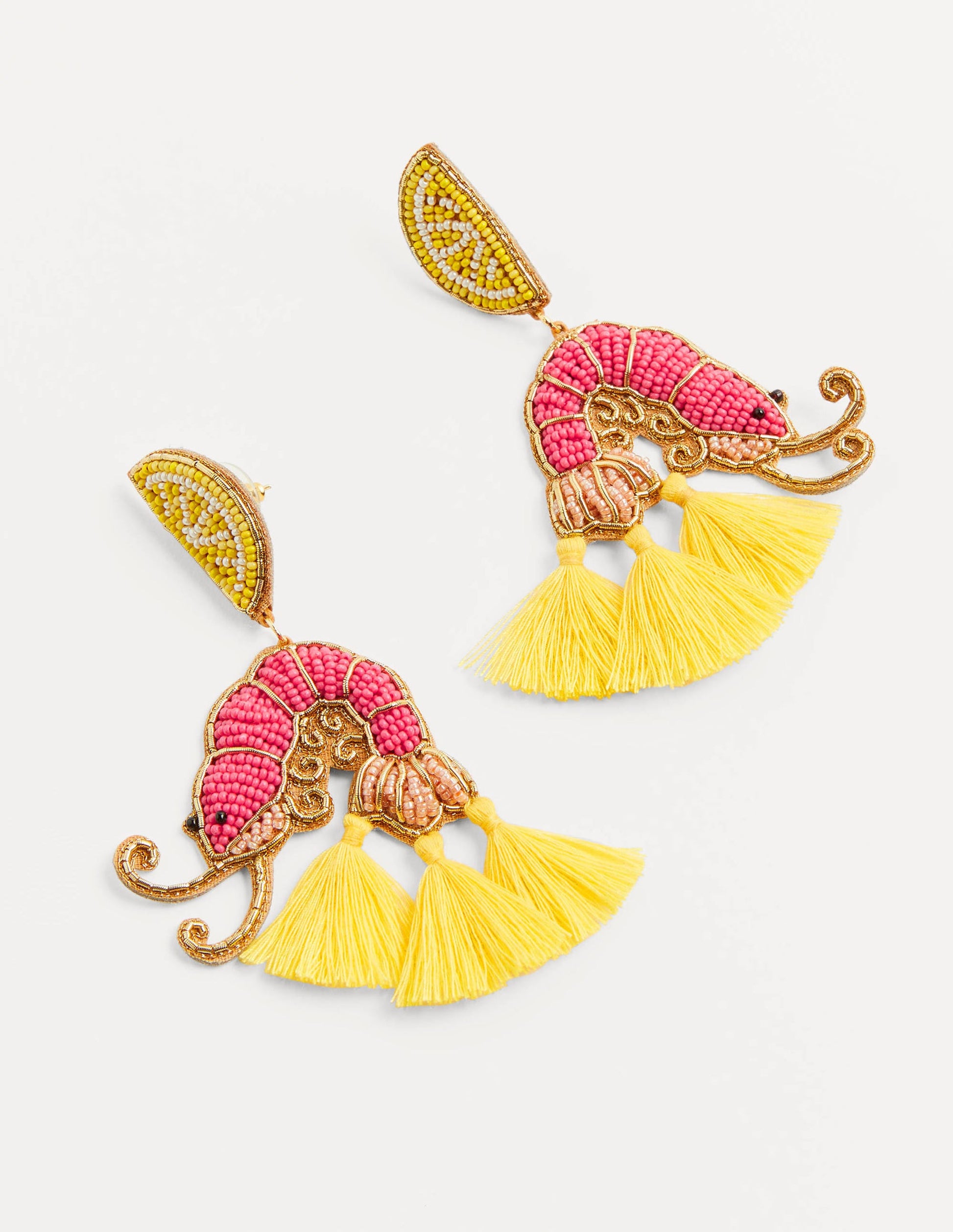Boucles d'oreilles en perles-Crevette géante-3