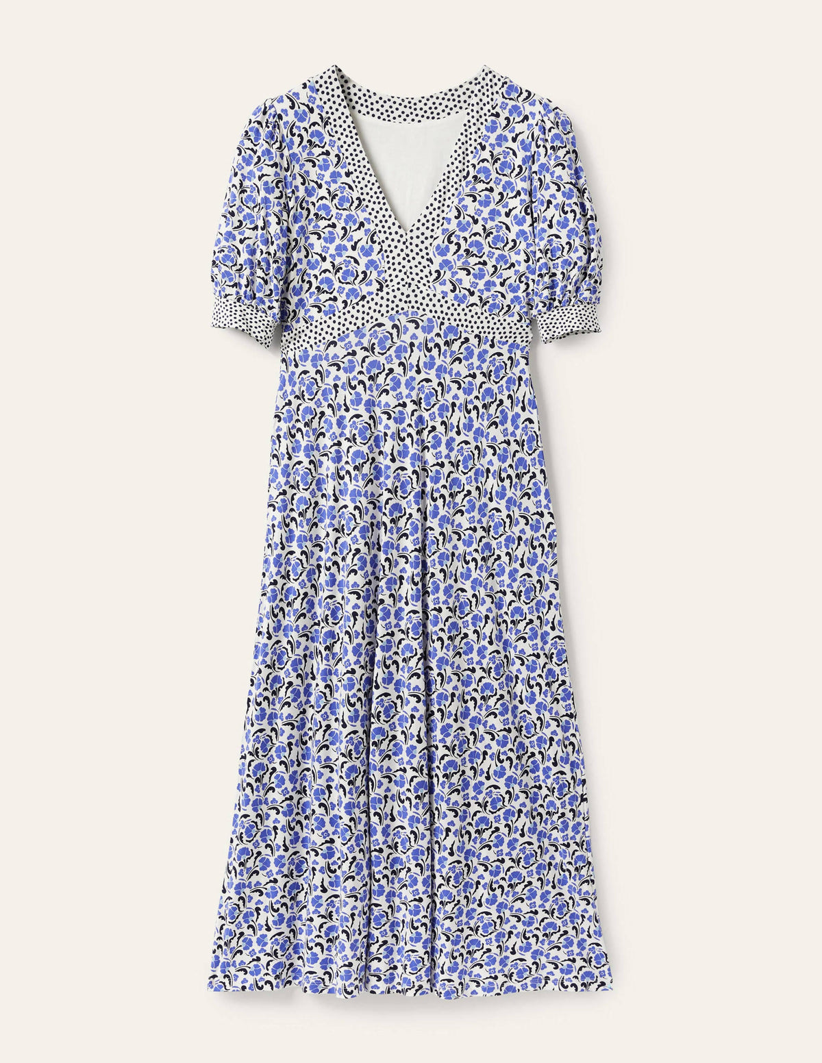Robe midi Eva en jersey-Motif Delicate Bud jacinthe des bois - Image 6