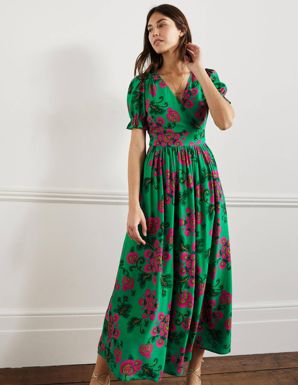 Tessa Maxikleid-Ming-Grün, Wildblumen-4