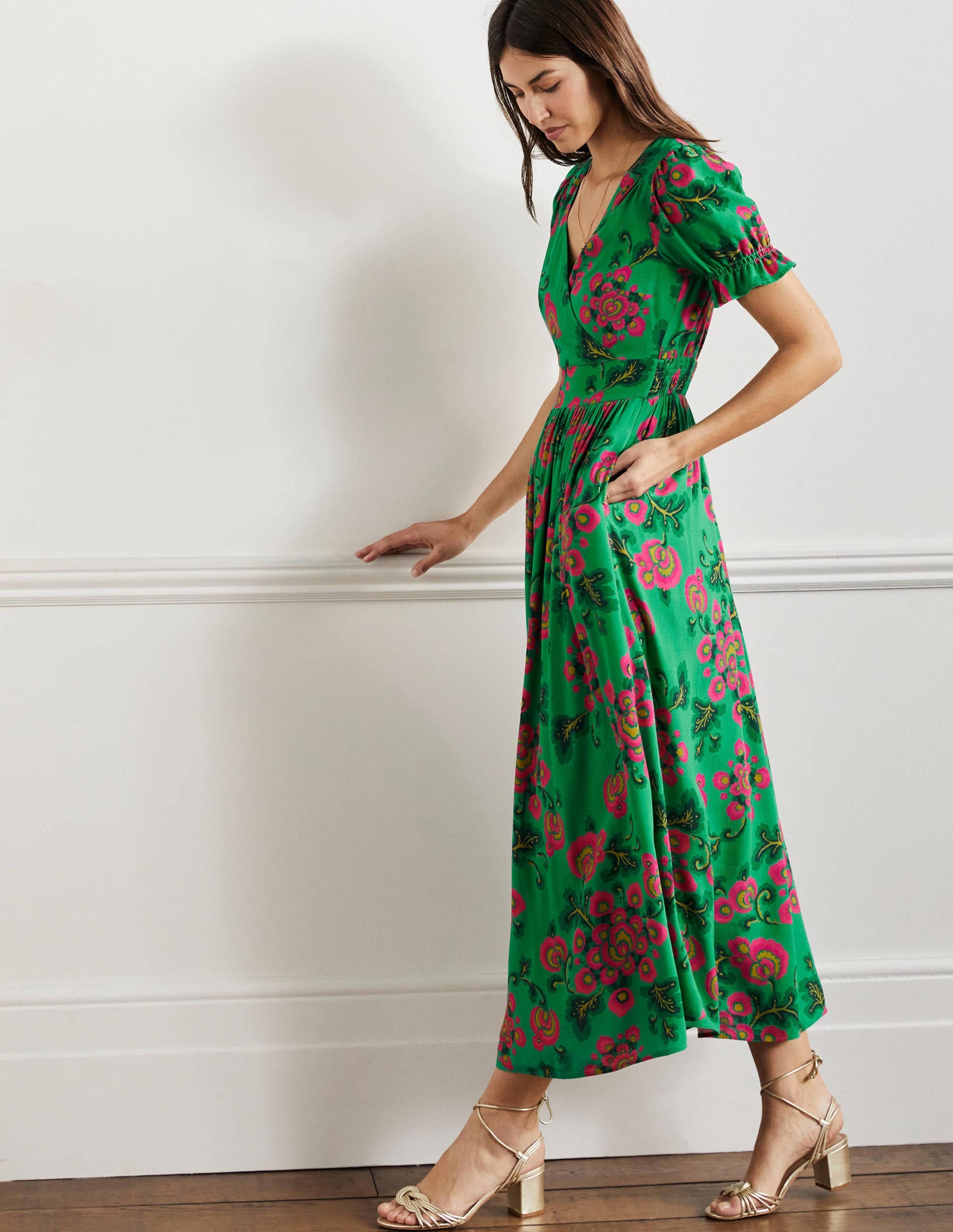 Tessa Maxikleid-Ming-Grün, Wildblumen - Image 5