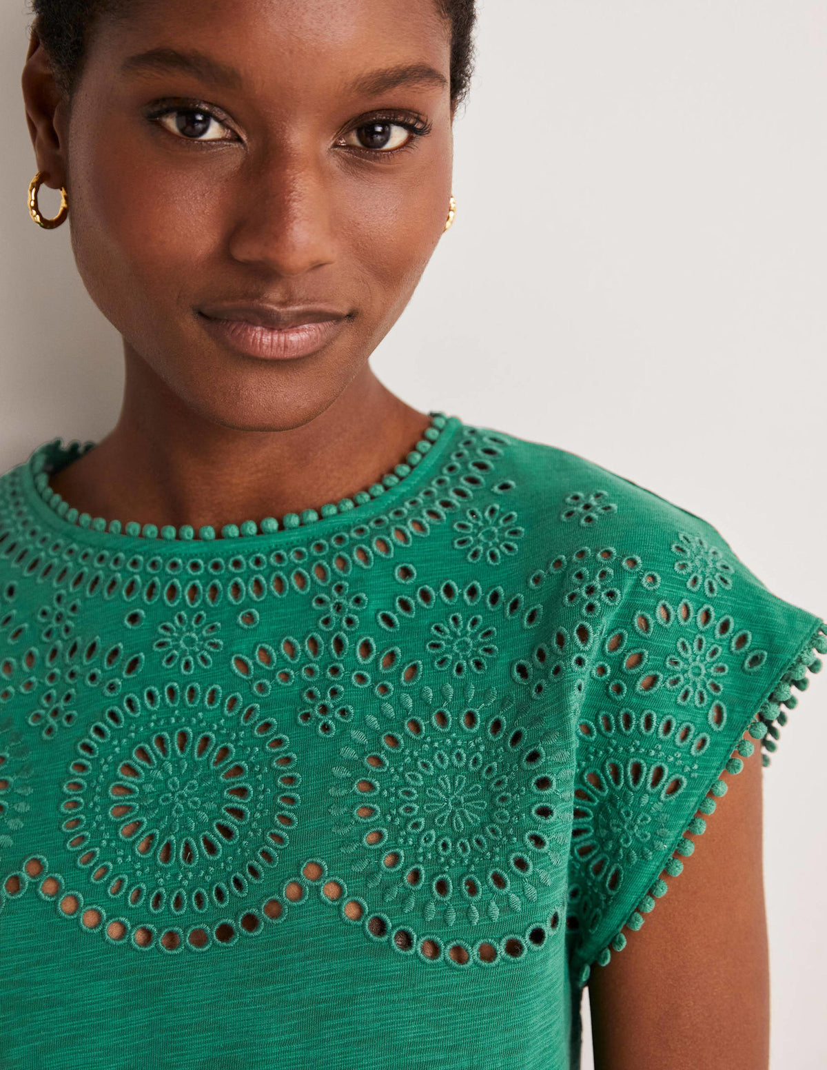 Robe T-shirt ajourée en jersey-Clairière ombragée - Image 2
