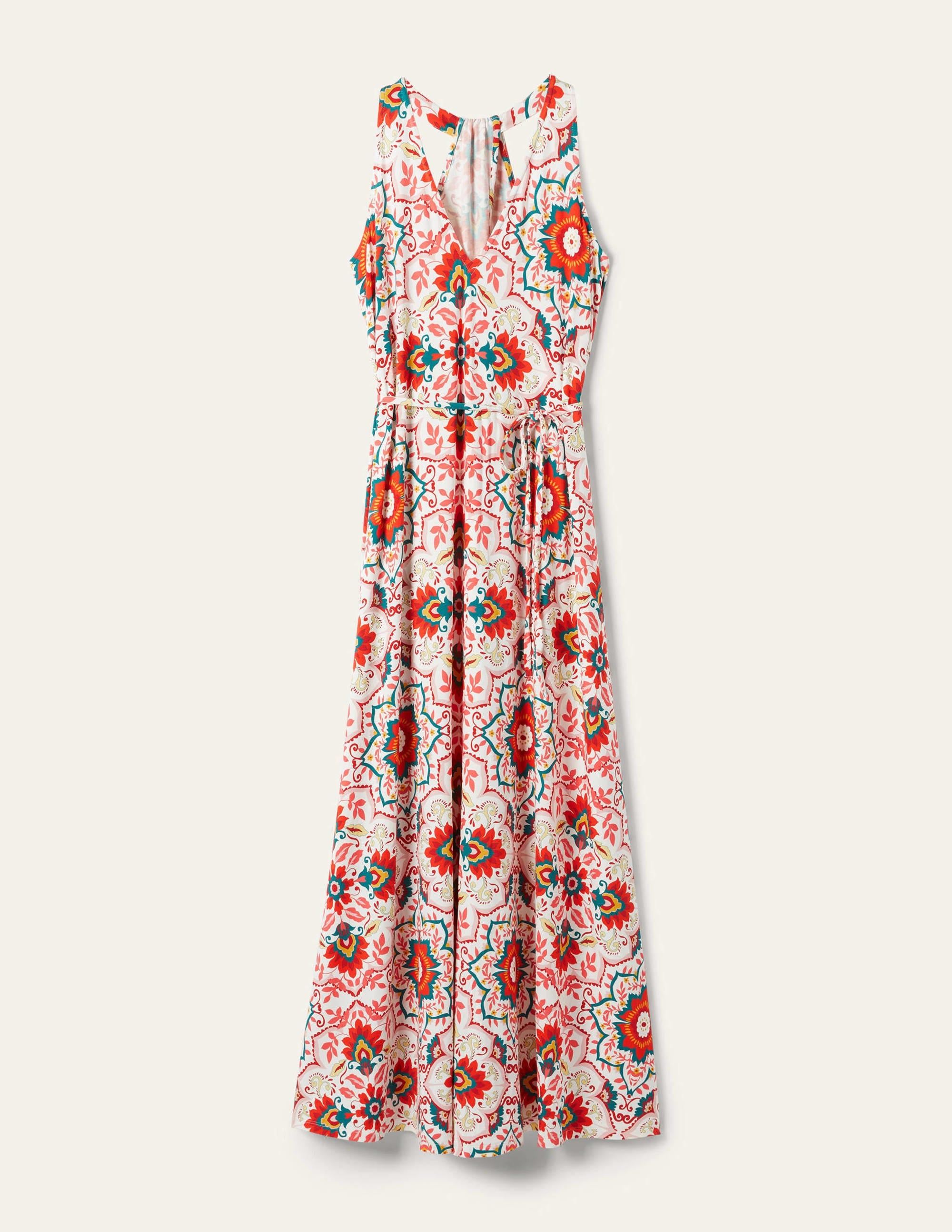 Jersey-Maxikleid mit V-Ausschnitt-Bunt, Bloomsbury-Muster - Image 6