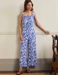 Jersey-Jumpsuit mit Trägern-Atlantischer Ozean, Wildblumen