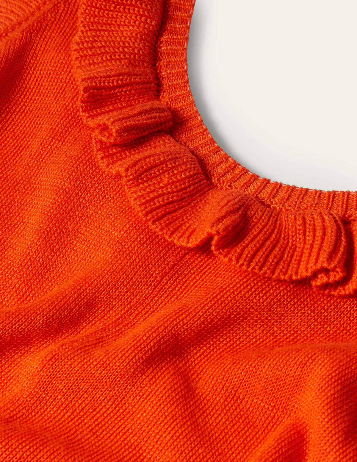 Robe midi en maille à col volanté-Papaye vif - Image 9