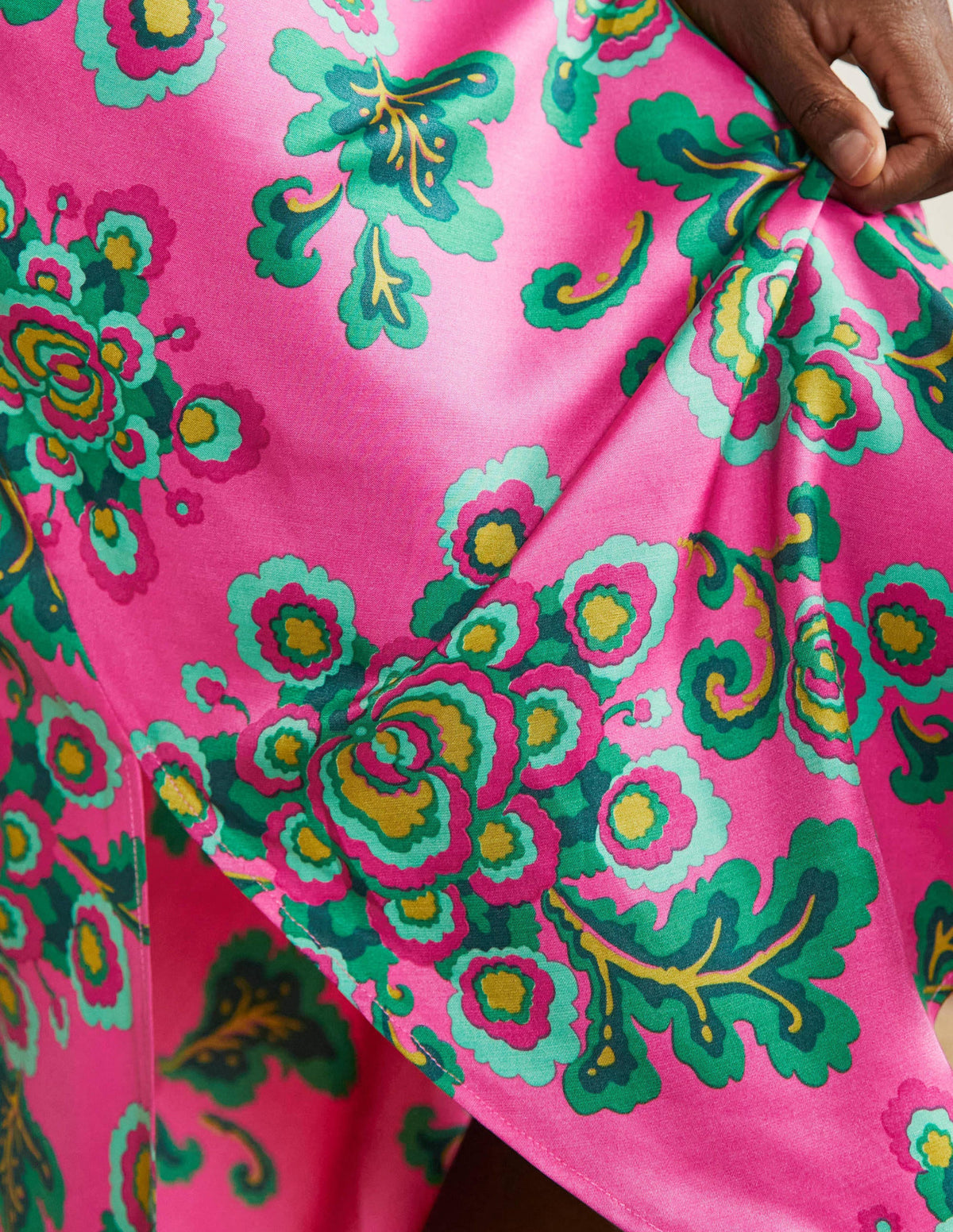 Elena Midikleid zum Hineinschlüpfen-Pink, Wildblumen - Image 2