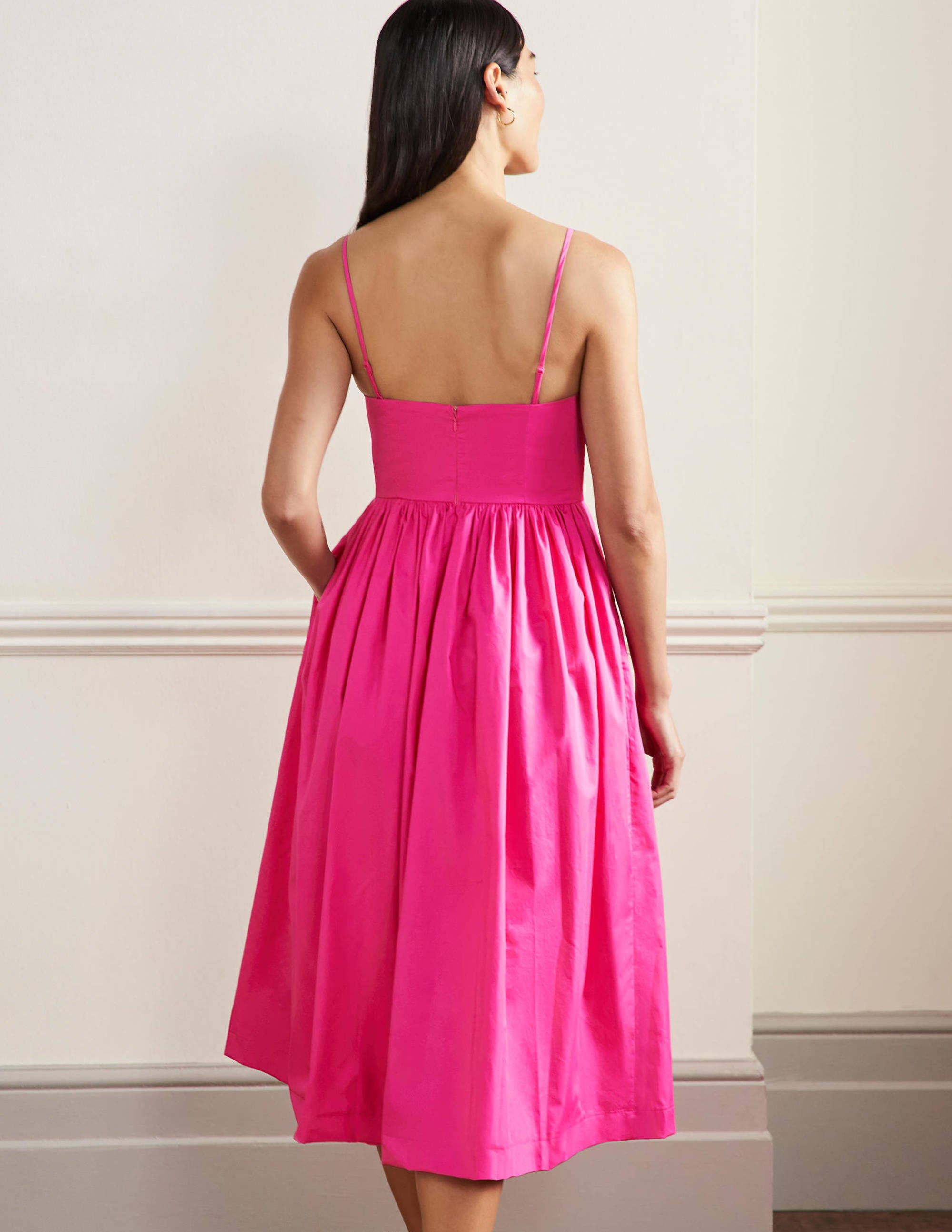 Emily Trägerloses Midikleid-Rosa - Image 3