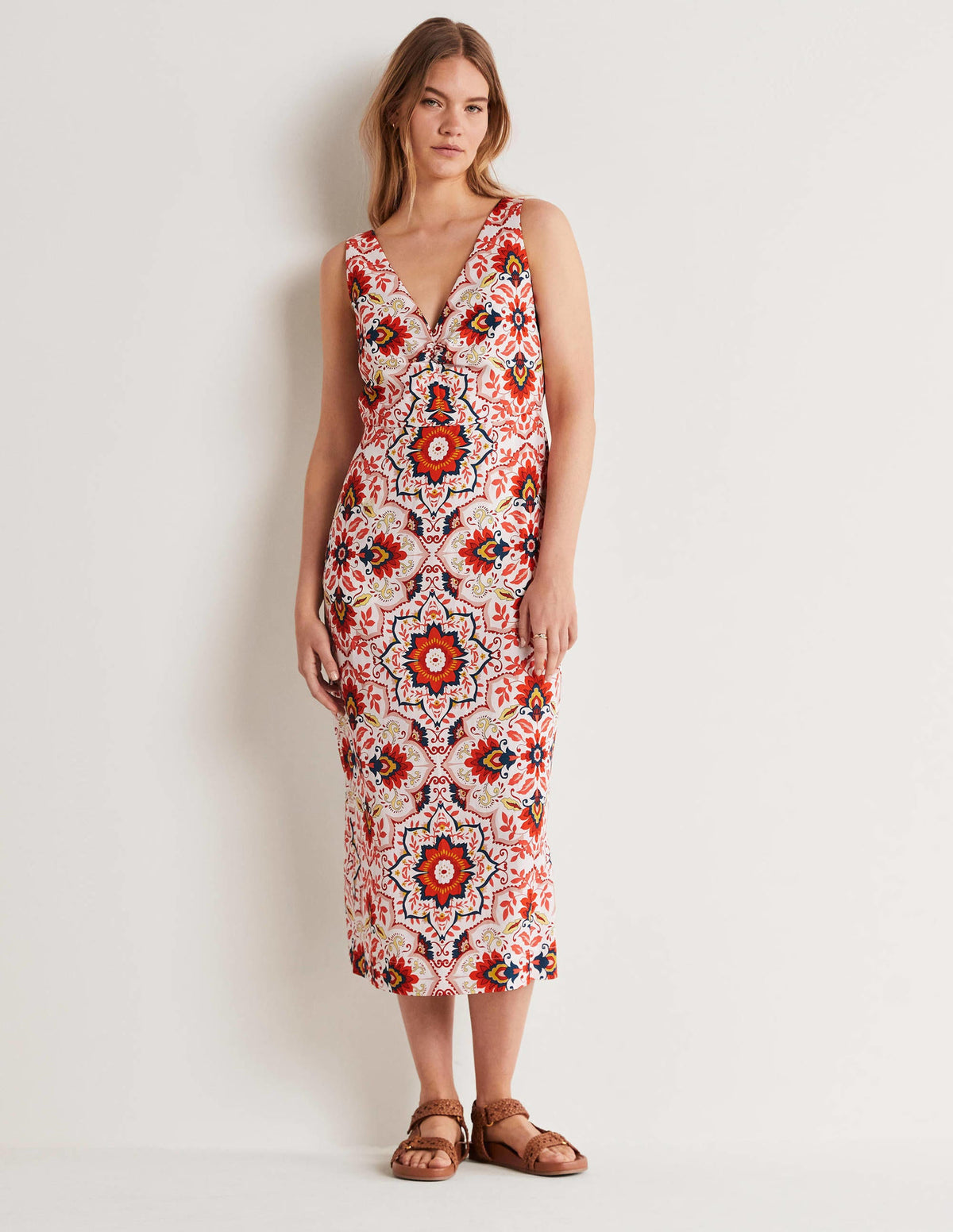 Fiona Säulenkleid-Bunt, Bloomsbury-Muster-1