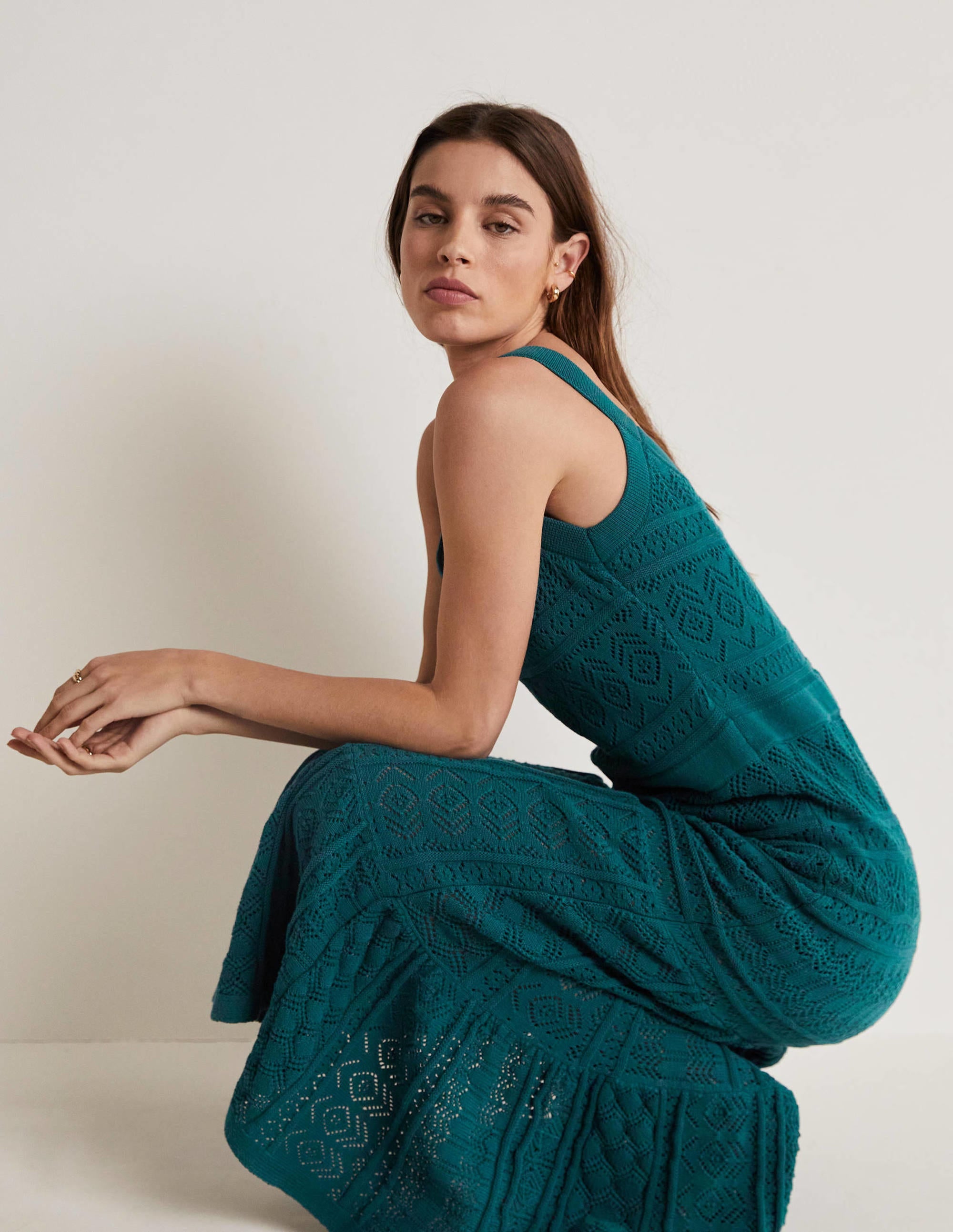 Gestricktes Maxikleid mit Spitze-Chesapeake Bay - Image 5