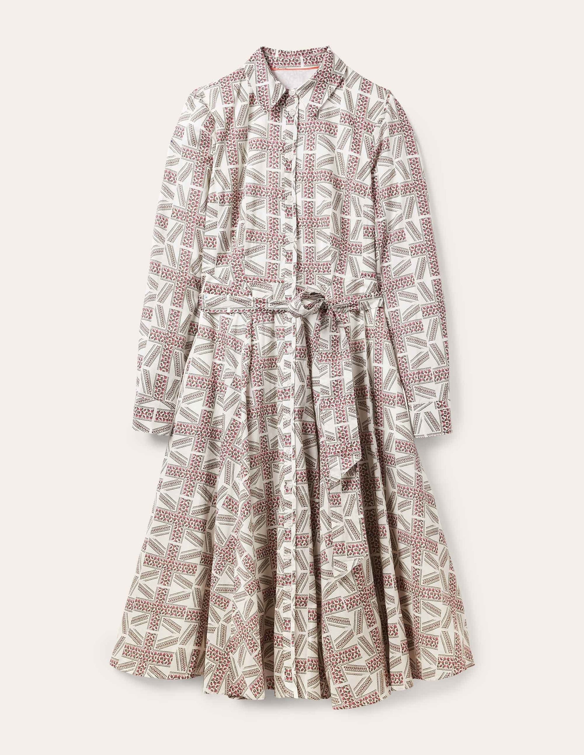 Jubilee Midi-Hemdblusenkleid-Naturweiß, Royale Blüten-9