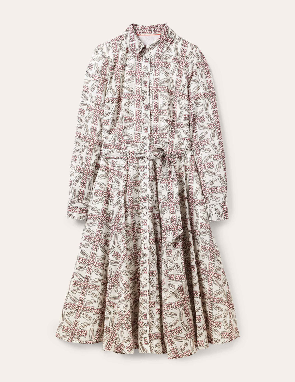 Jubilee Midi-Hemdblusenkleid-Naturweiß, Royale Blüten - Image 9